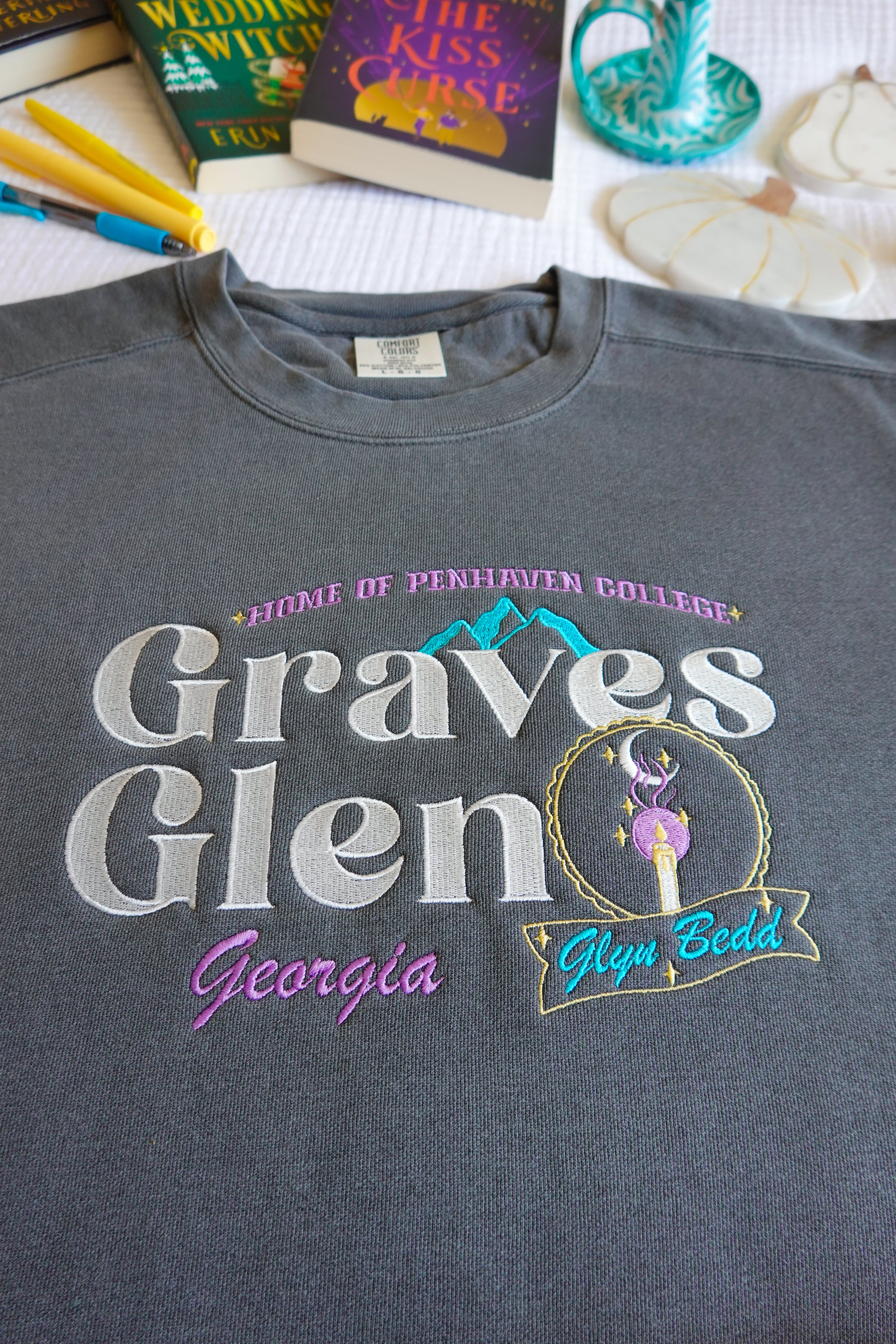 Graves Glen Embroidered Crewneck (The Ex Hex)