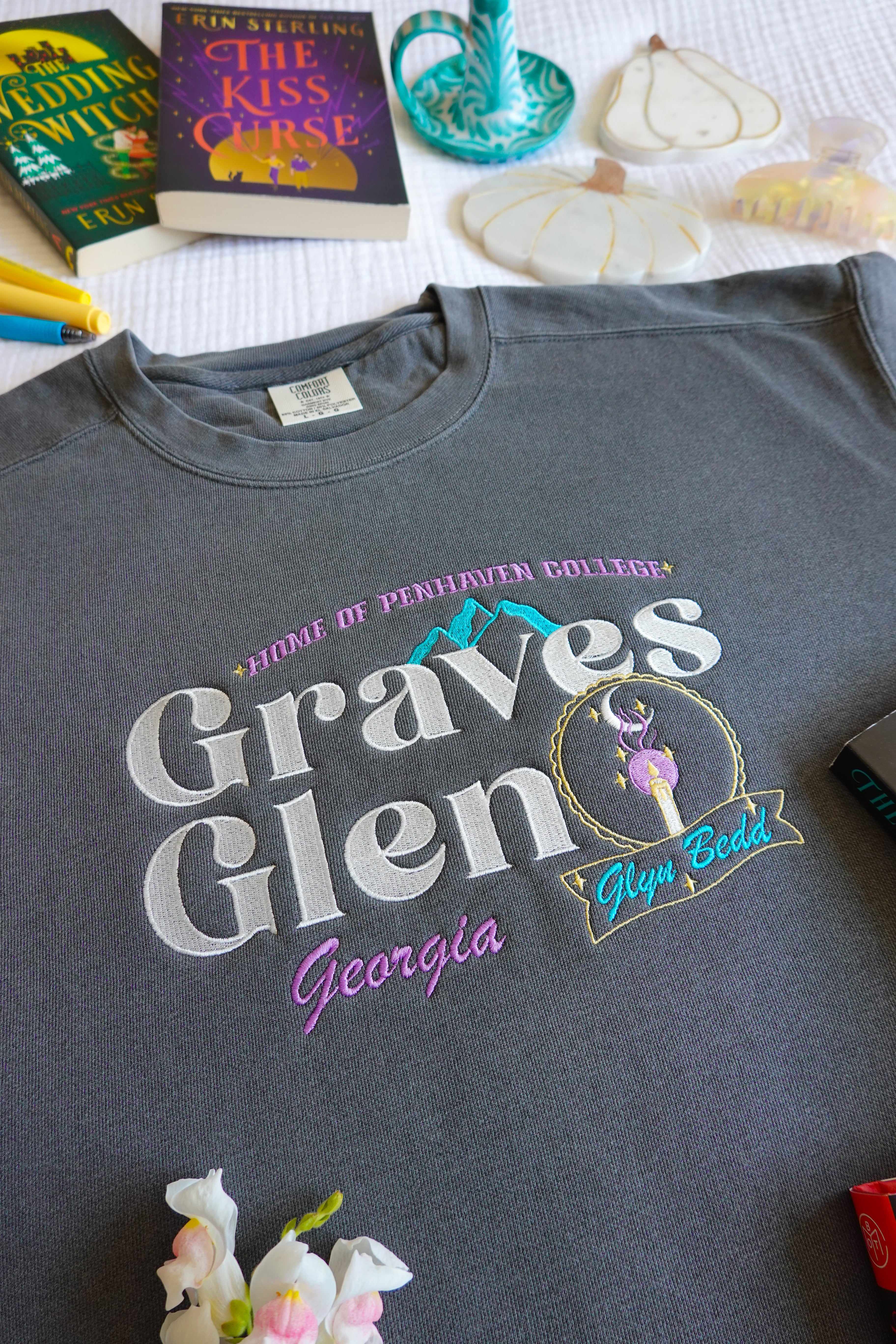 Graves Glen Embroidered Crewneck (The Ex Hex)