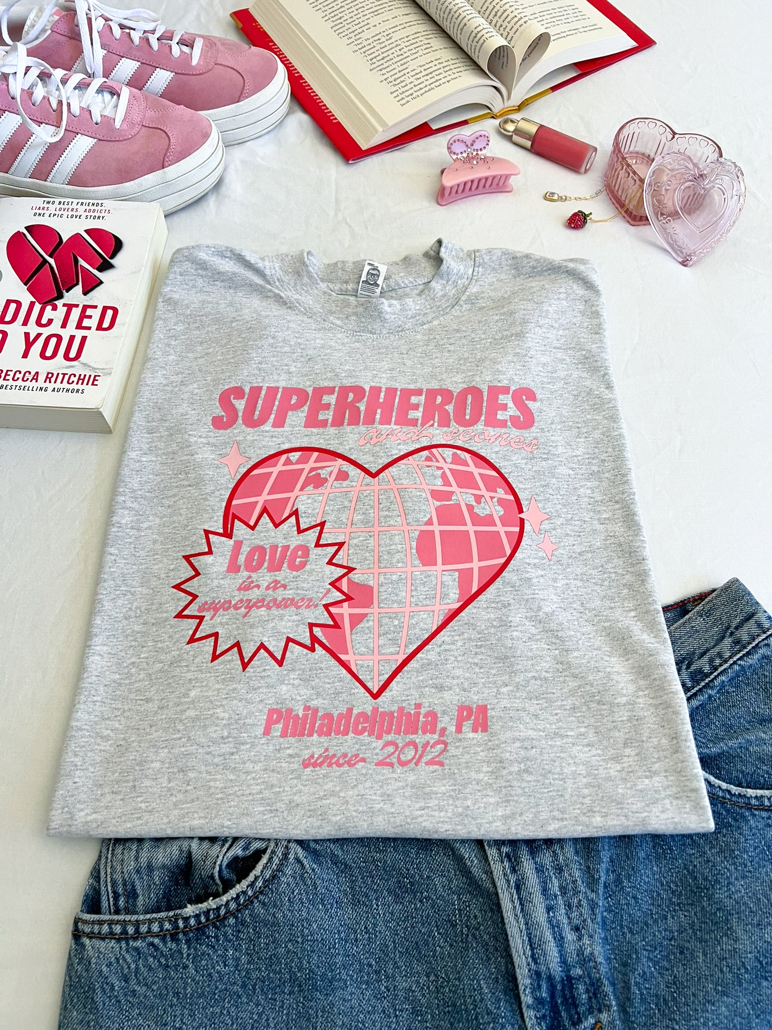 Superheroes and Scones T-Shirt (Addicted)