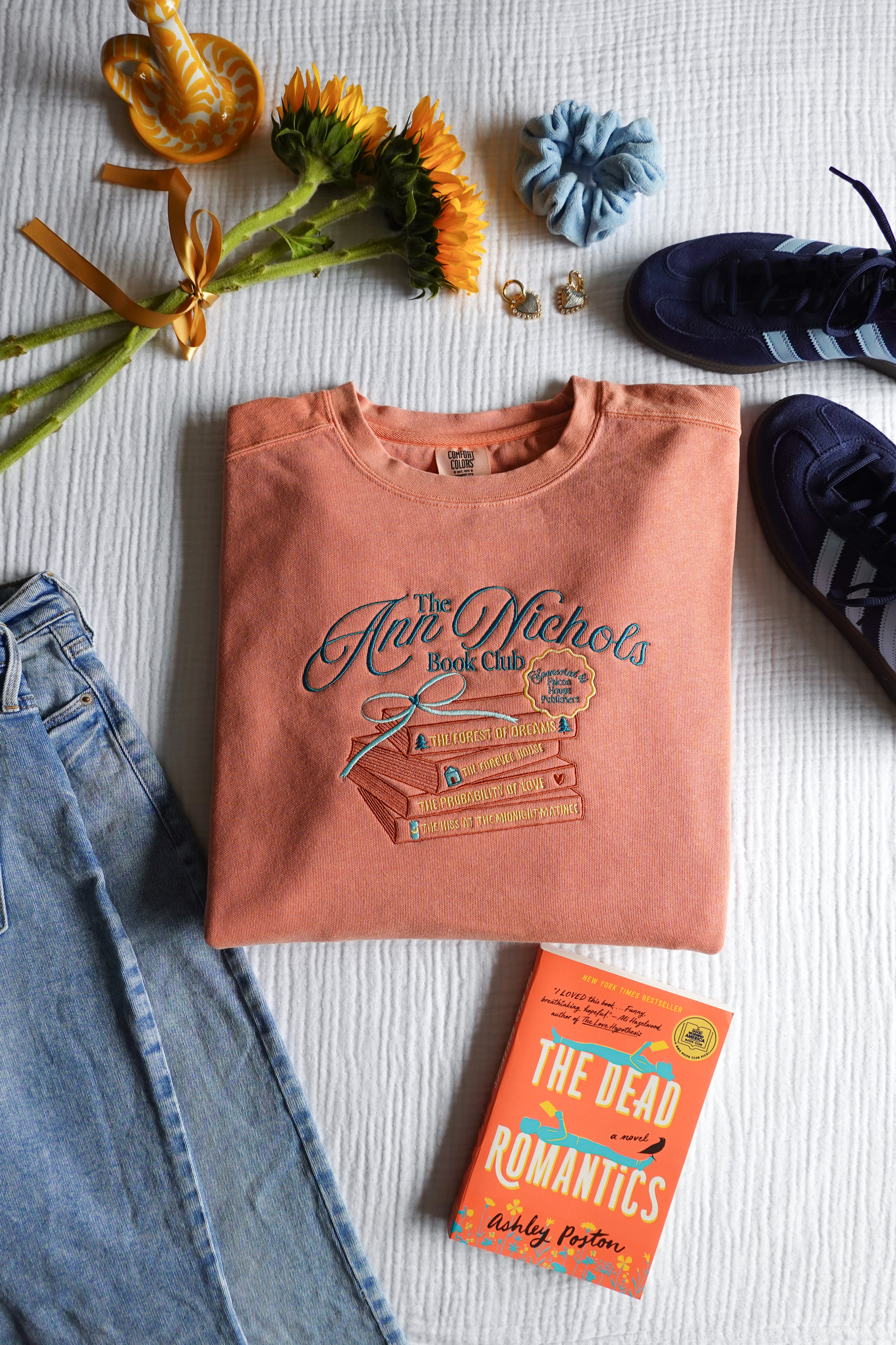 Ann Nichols Book Club Embroidered Crewneck (The Dead Romantics)