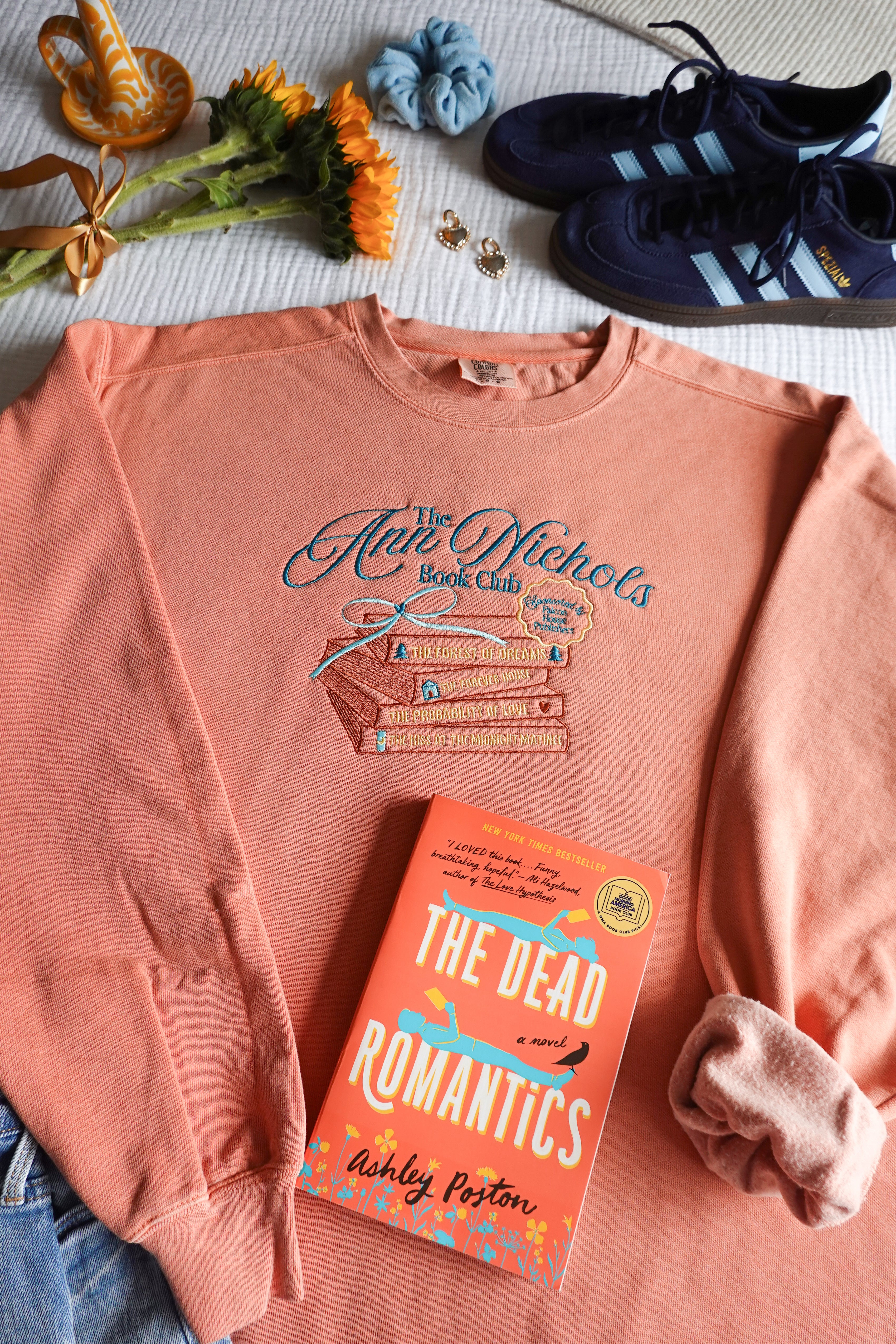 Ann Nichols Book Club Embroidered Crewneck (The Dead Romantics)