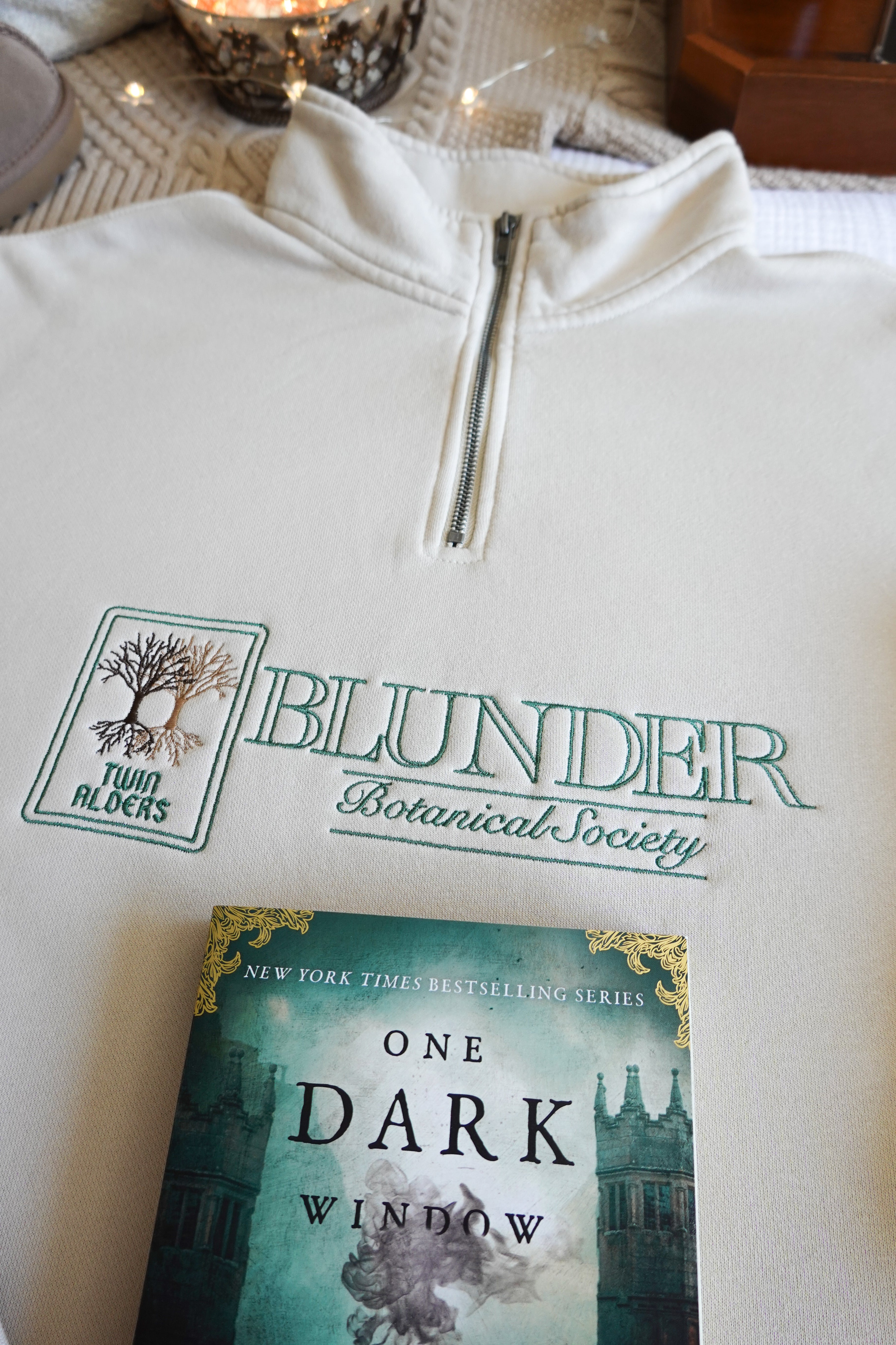 Blunder Botanical Society Quarter-Zip Sweatshirt (Shepherd King Duology)