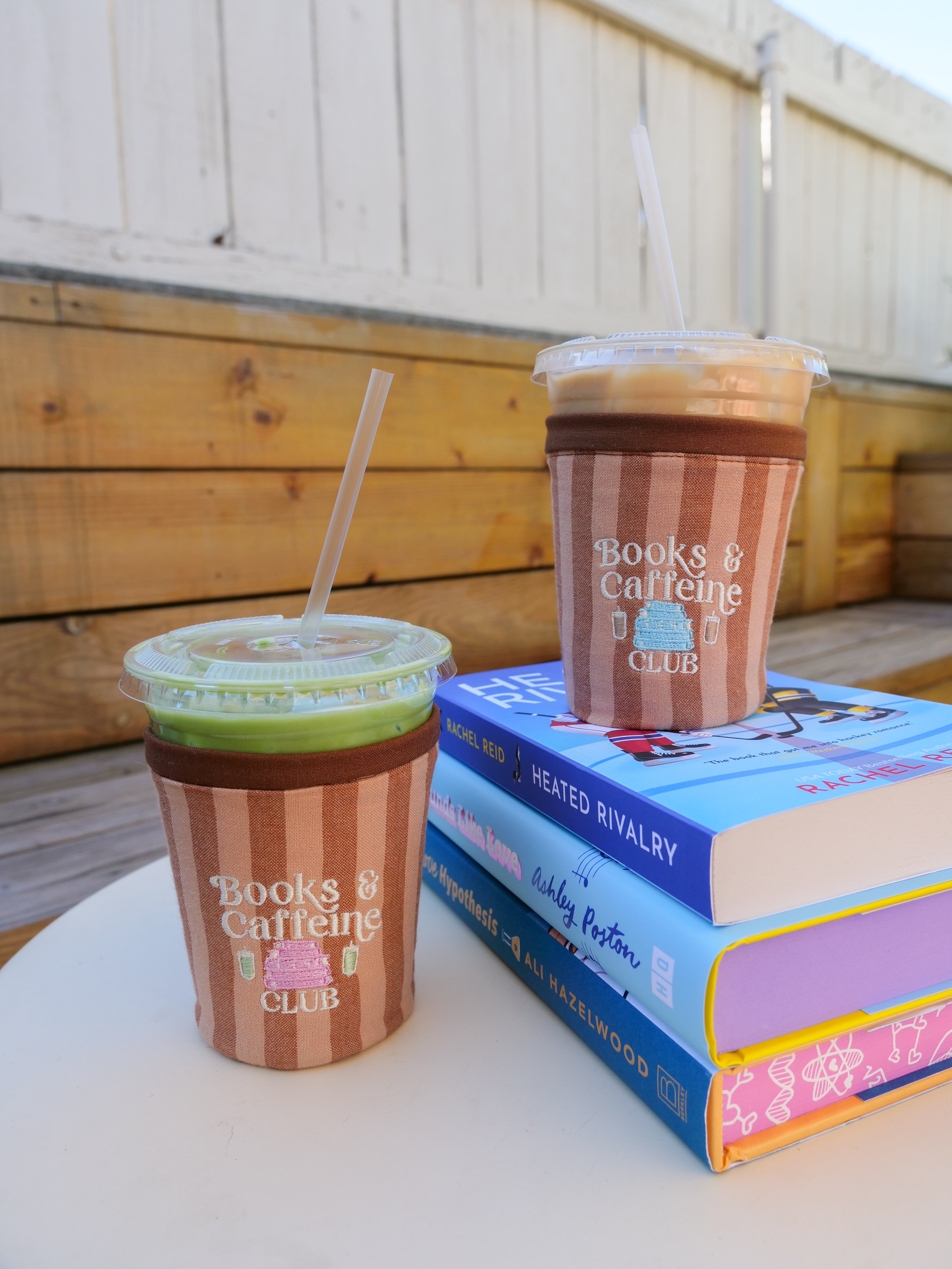 Books & Caffeine Club Coffee Coozie