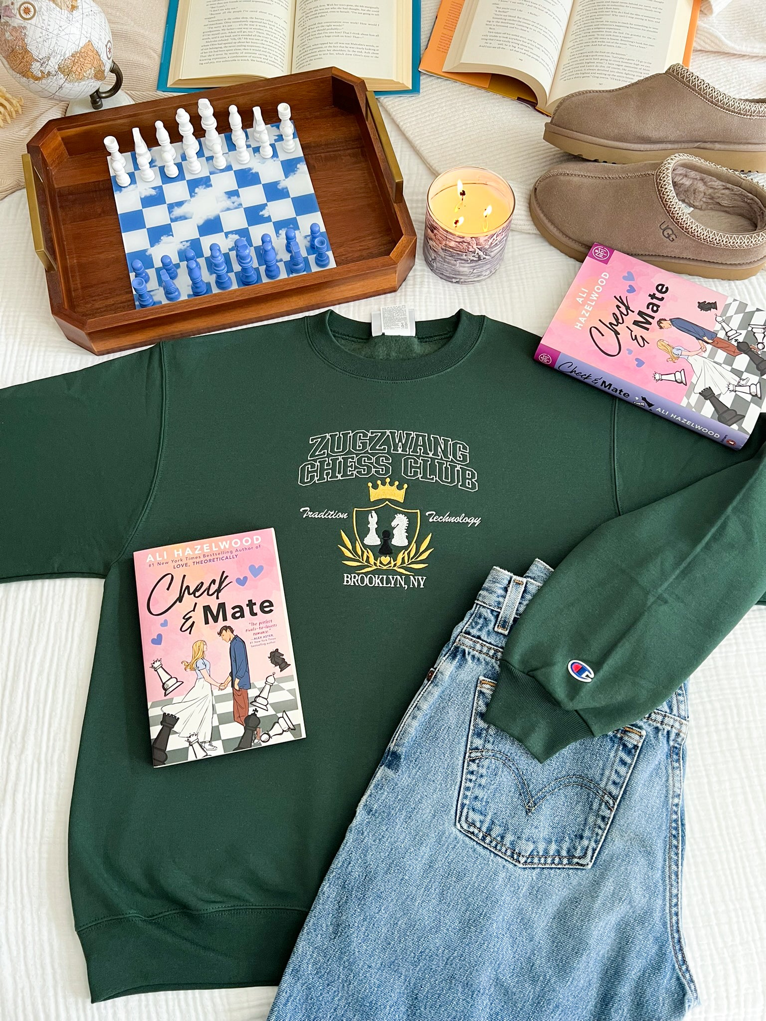 Zugzwang Chess Club Embroidered Crewneck (Check & Mate)