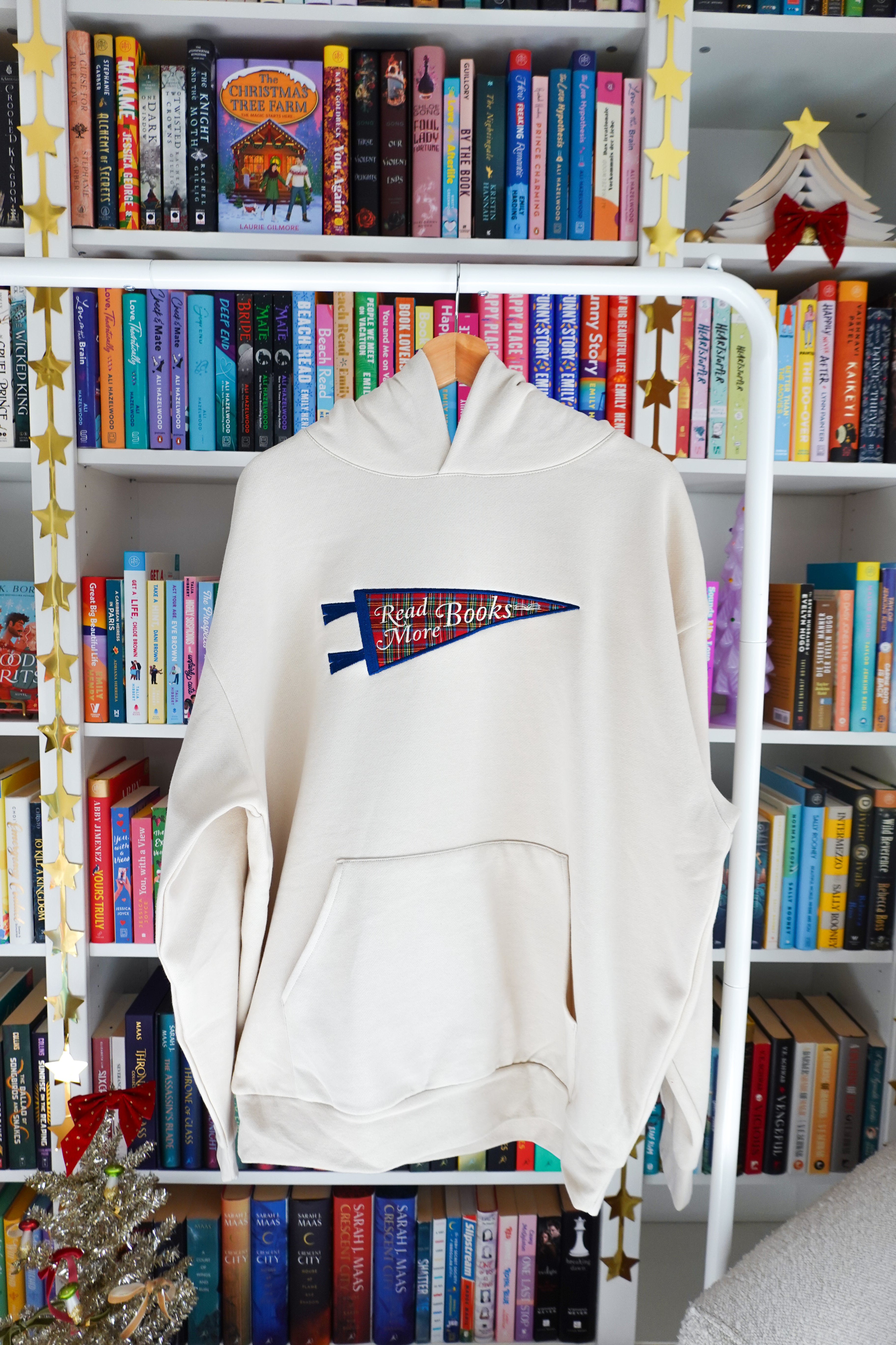 Plaid Bookish Banner Hoodie