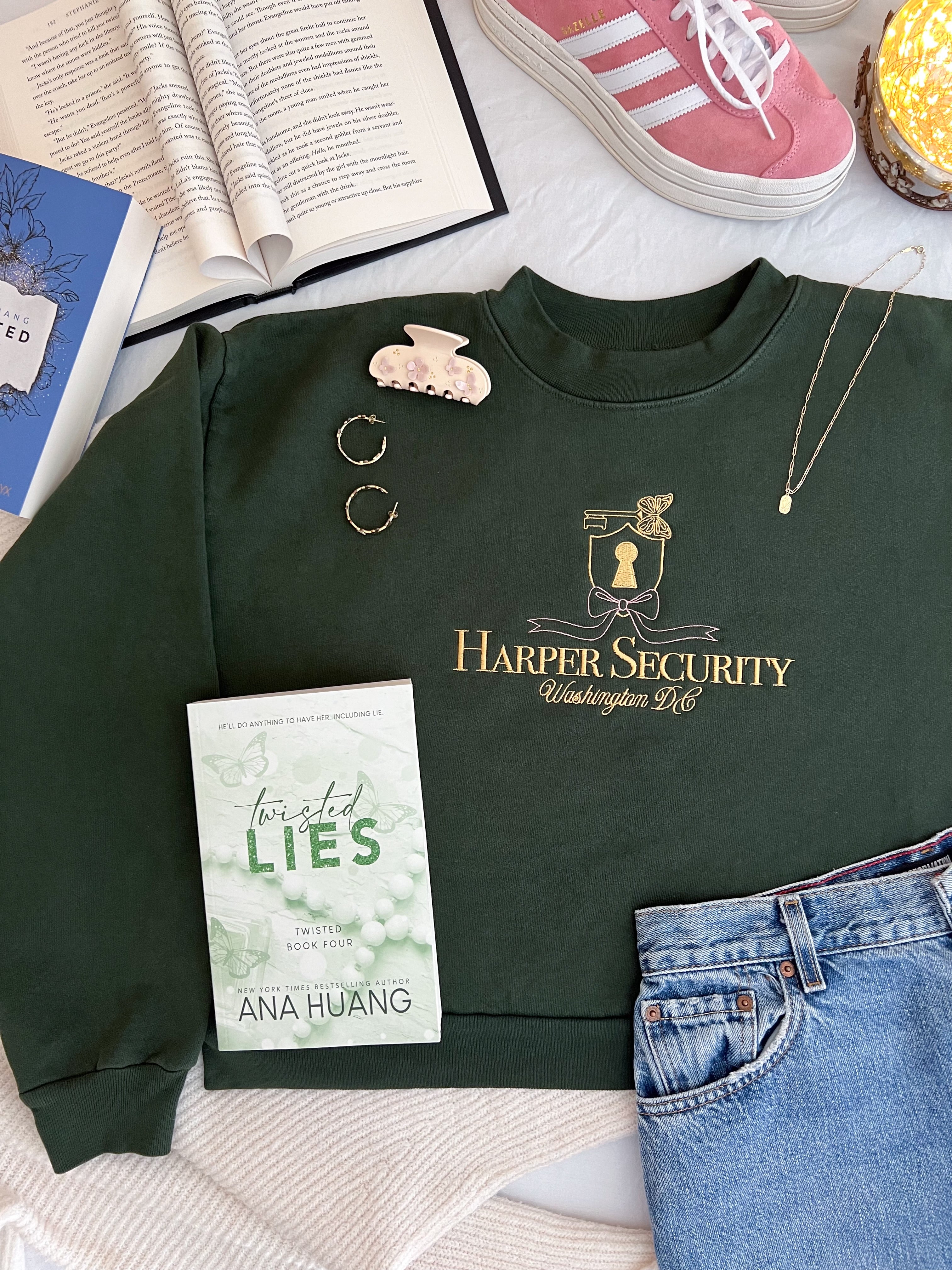 ANA HUANG™ Harper Security Cropped Crewneck (Twisted Lies)
