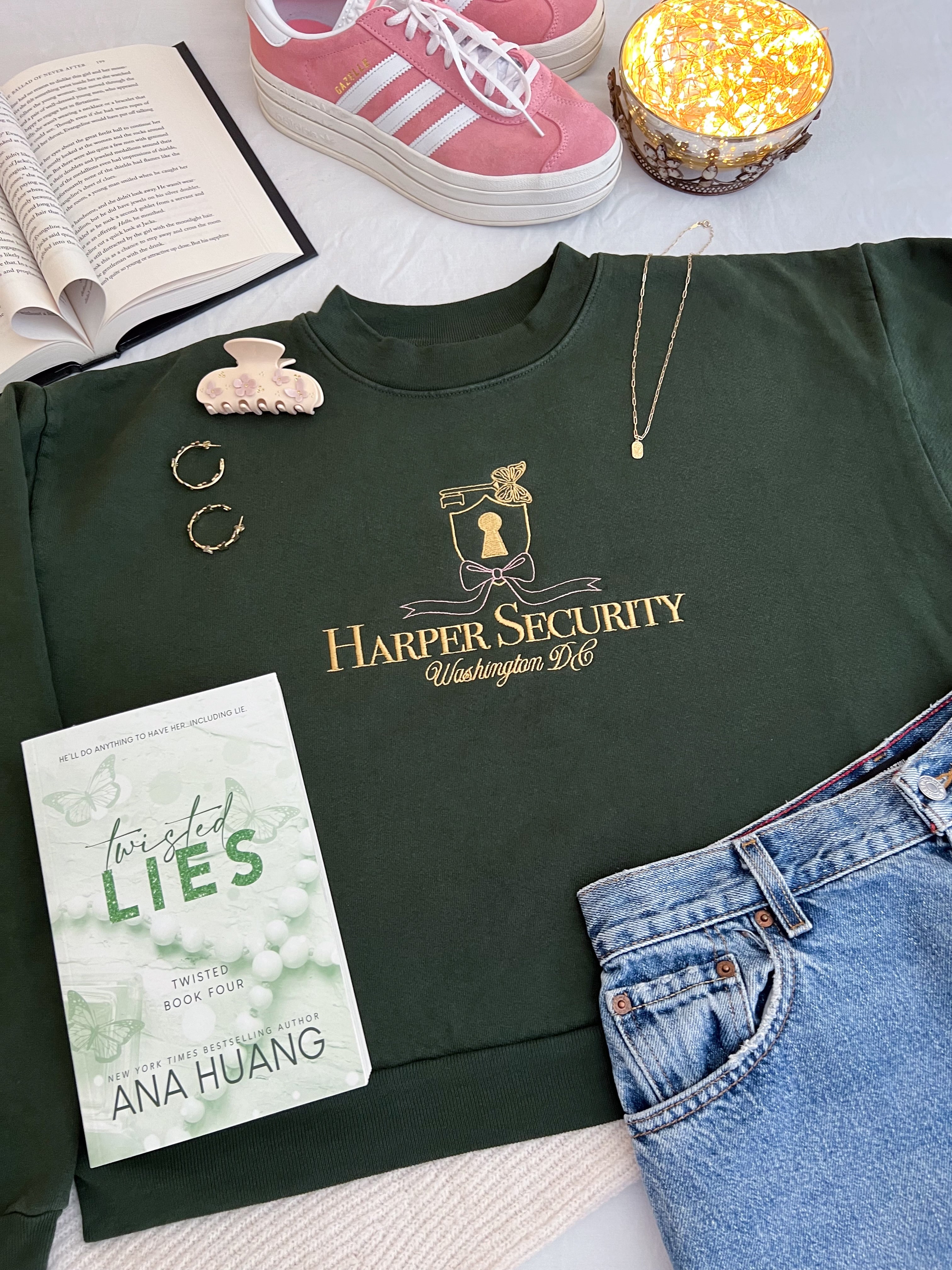 ANA HUANG™ Harper Security Cropped Crewneck (Twisted Lies)