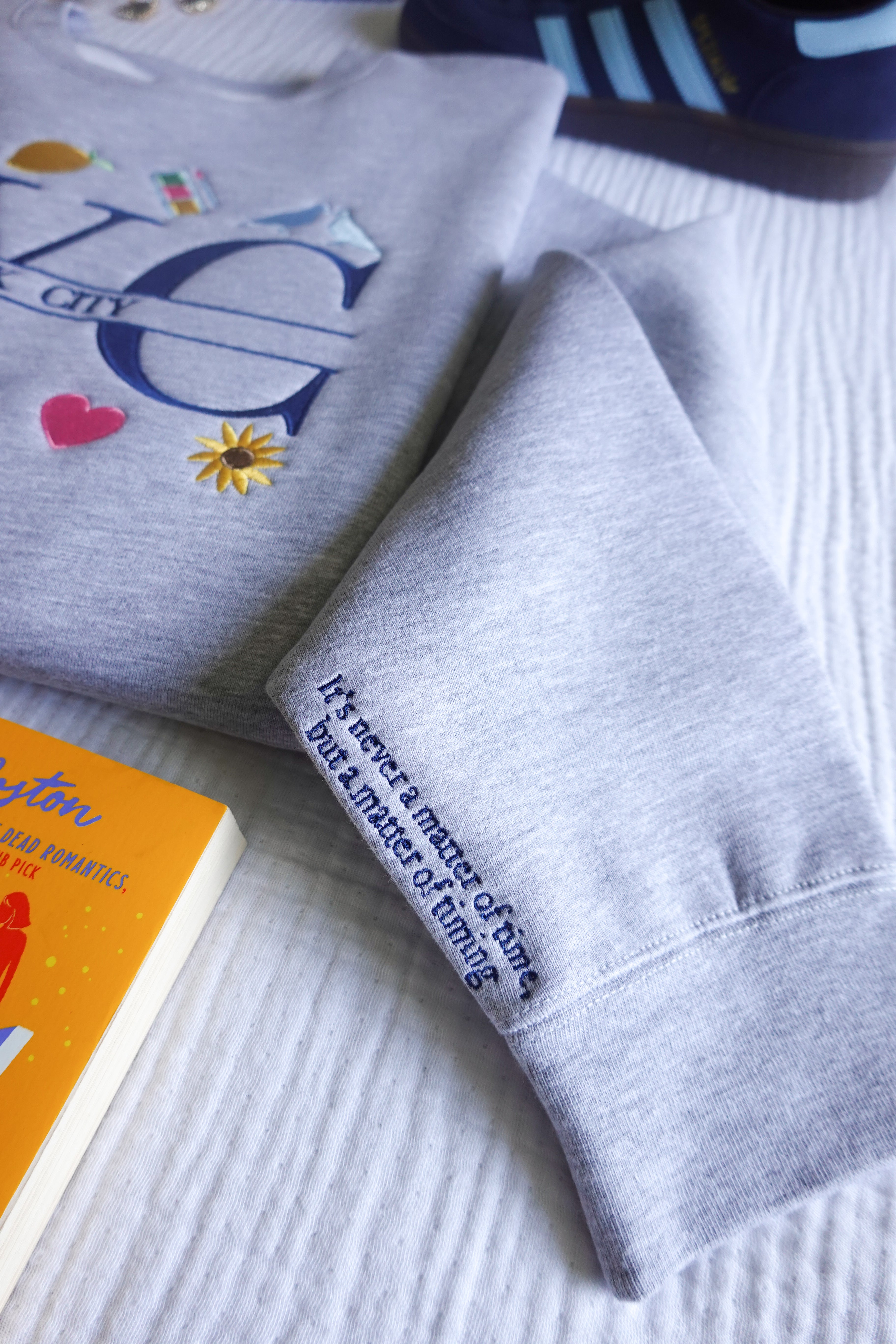 NYC Charms Embroidered Crewneck (The Seven Year Slip)