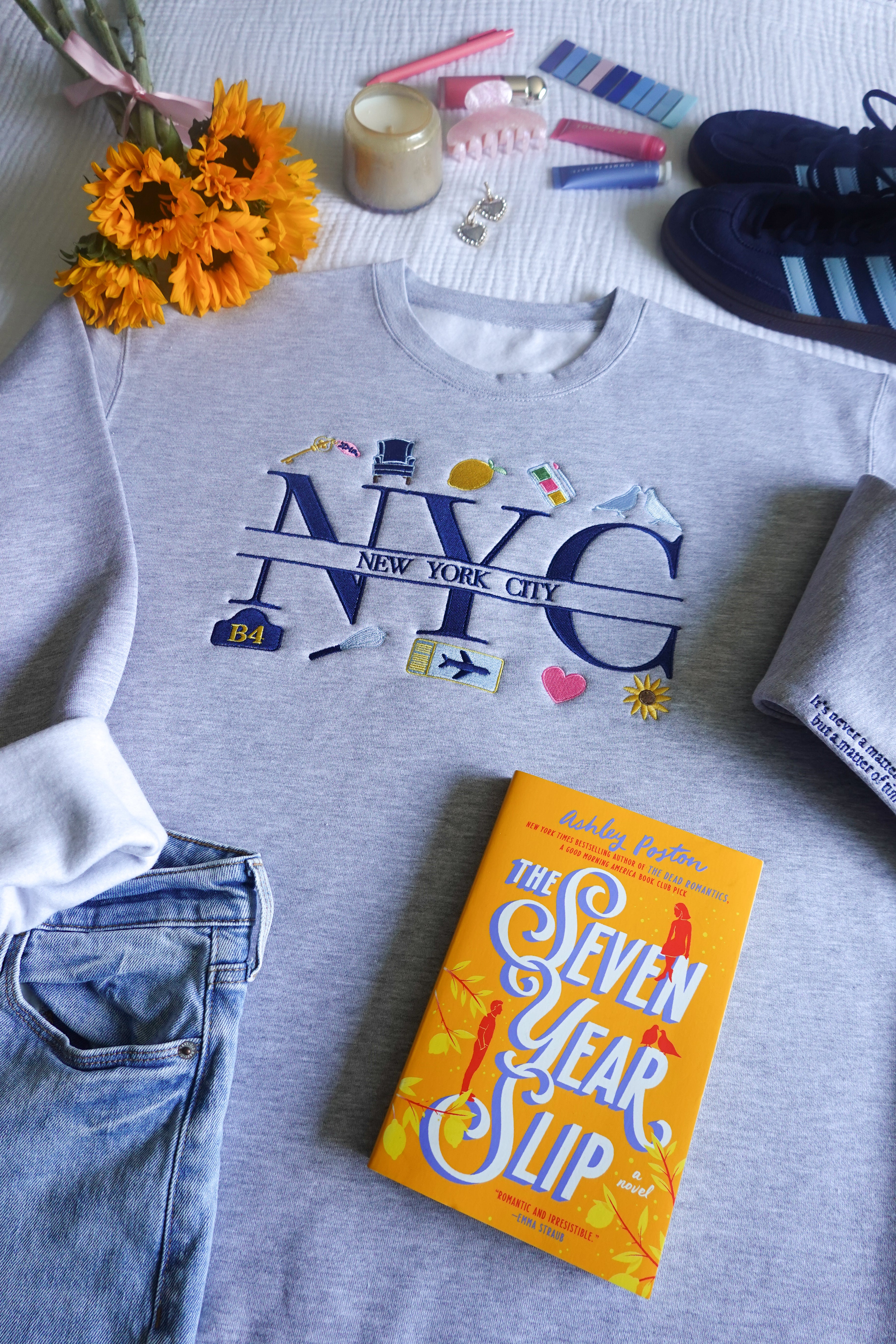 NYC Charms Embroidered Crewneck (The Seven Year Slip)