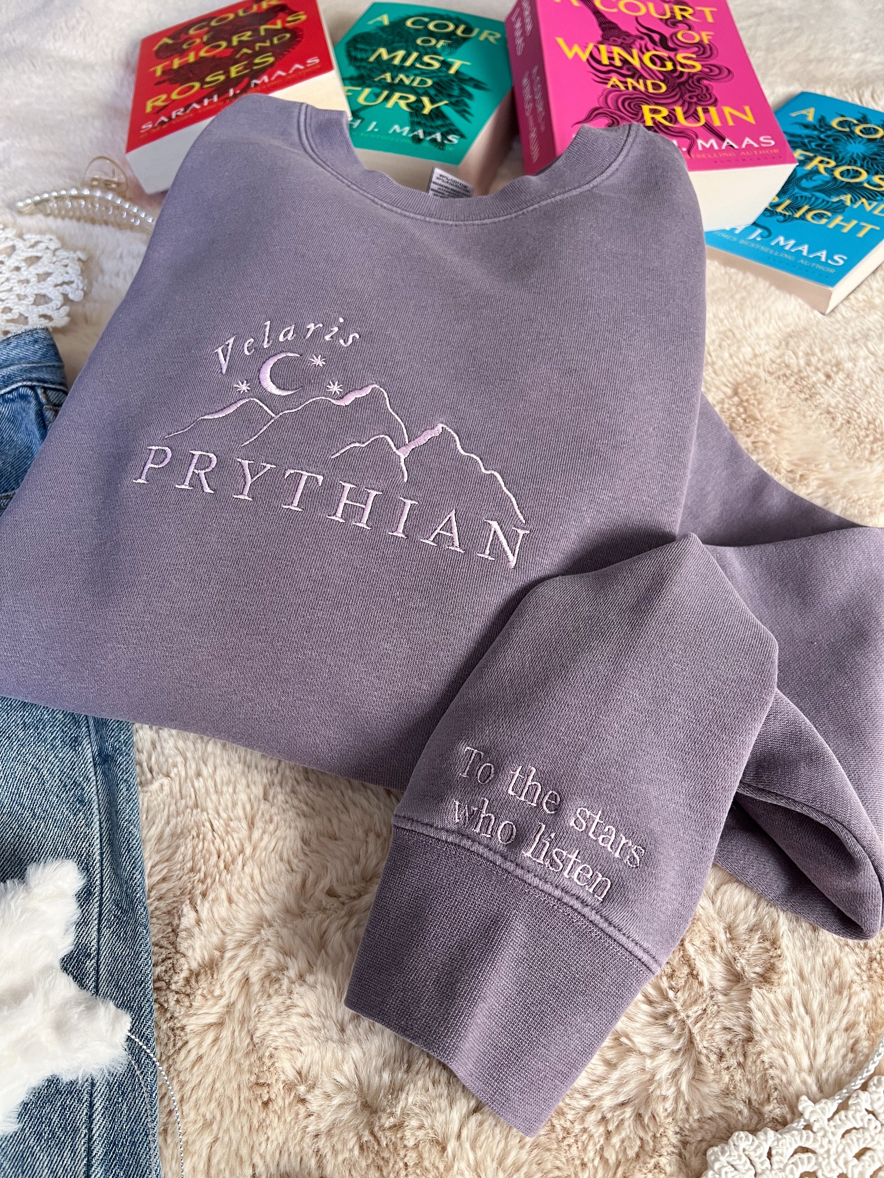 Velaris / Prythian Embroidered Crewneck (ACOTAR)
