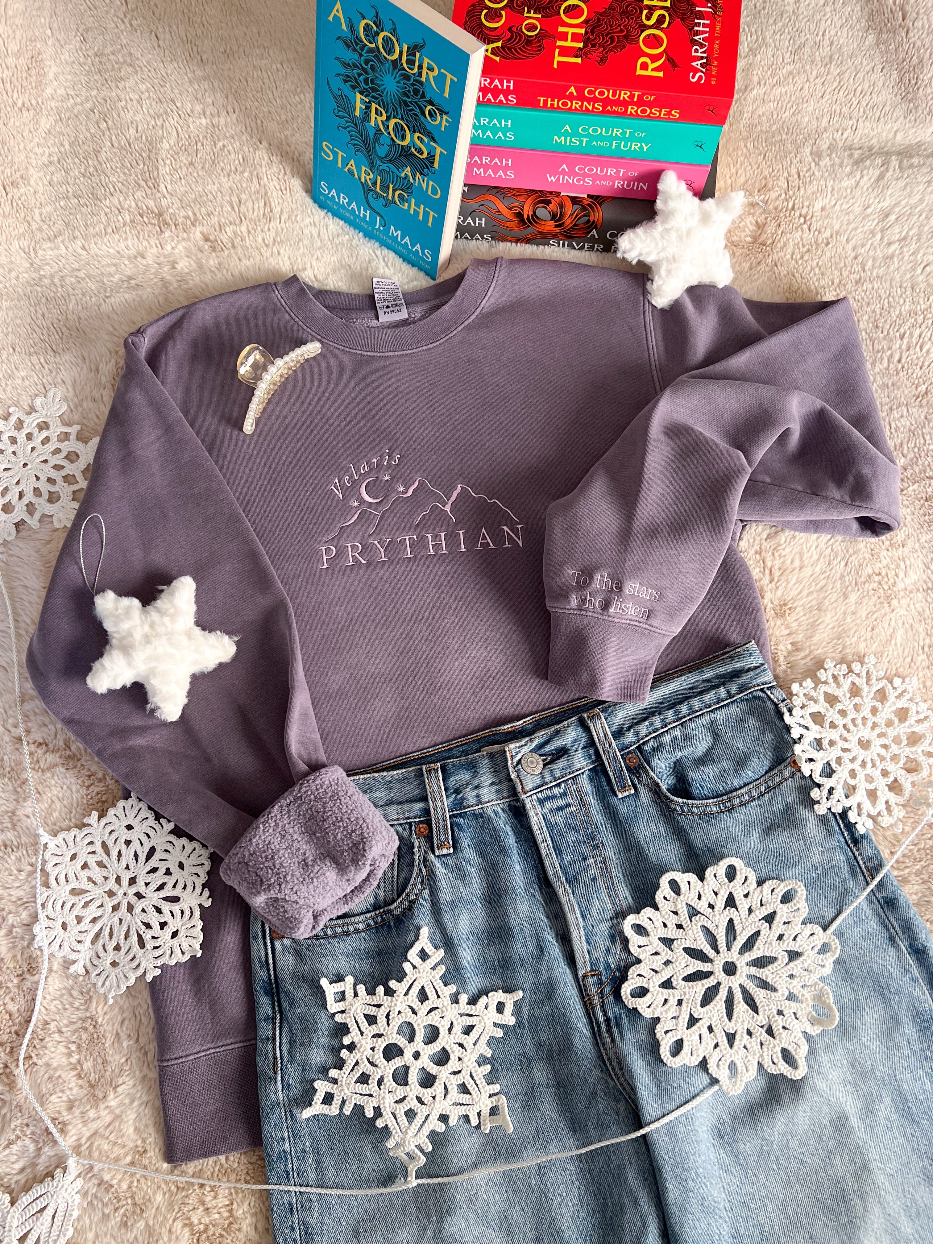 Velaris / Prythian Embroidered Crewneck (ACOTAR)