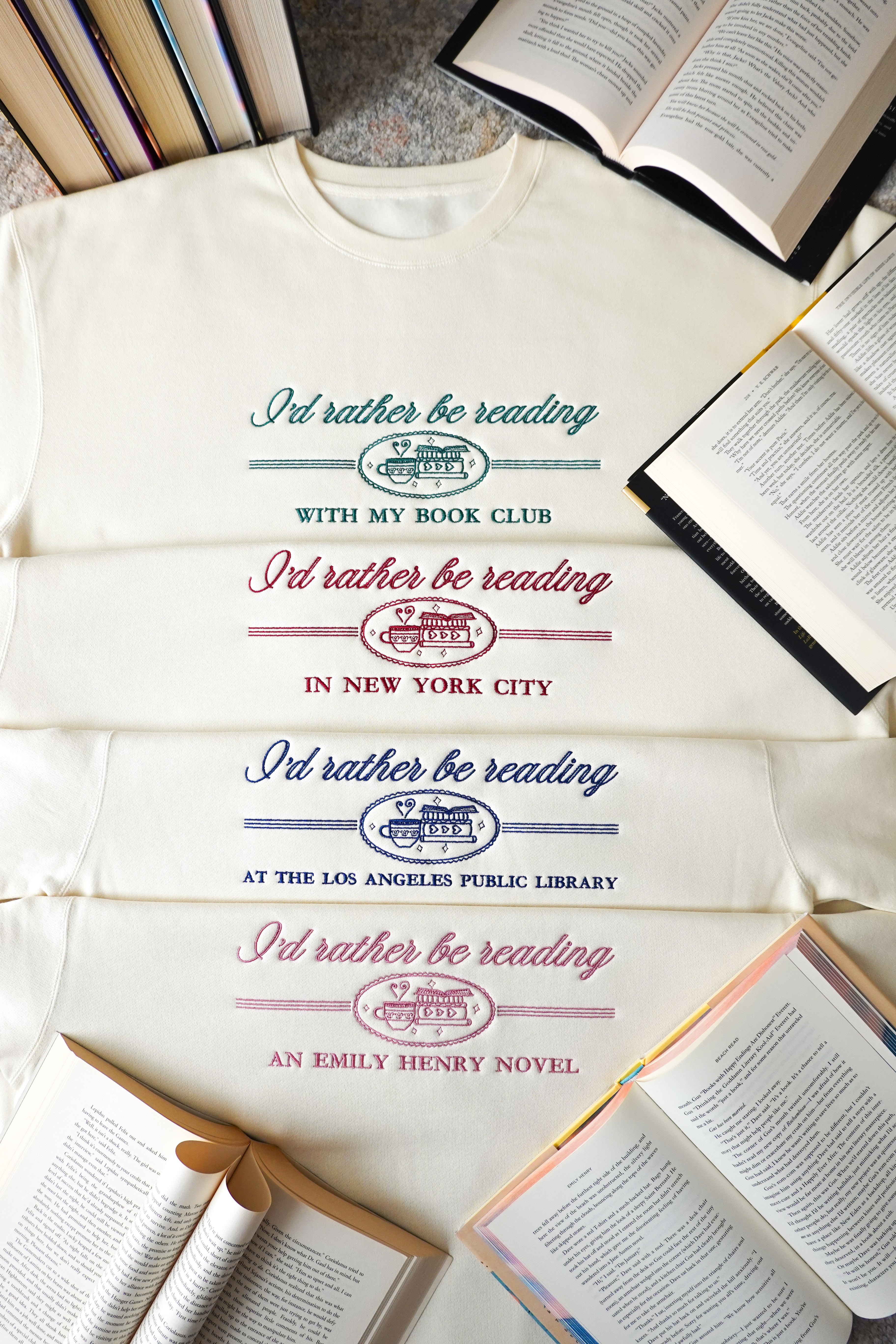 Personalized I'd Rather Be Reading Crewneck