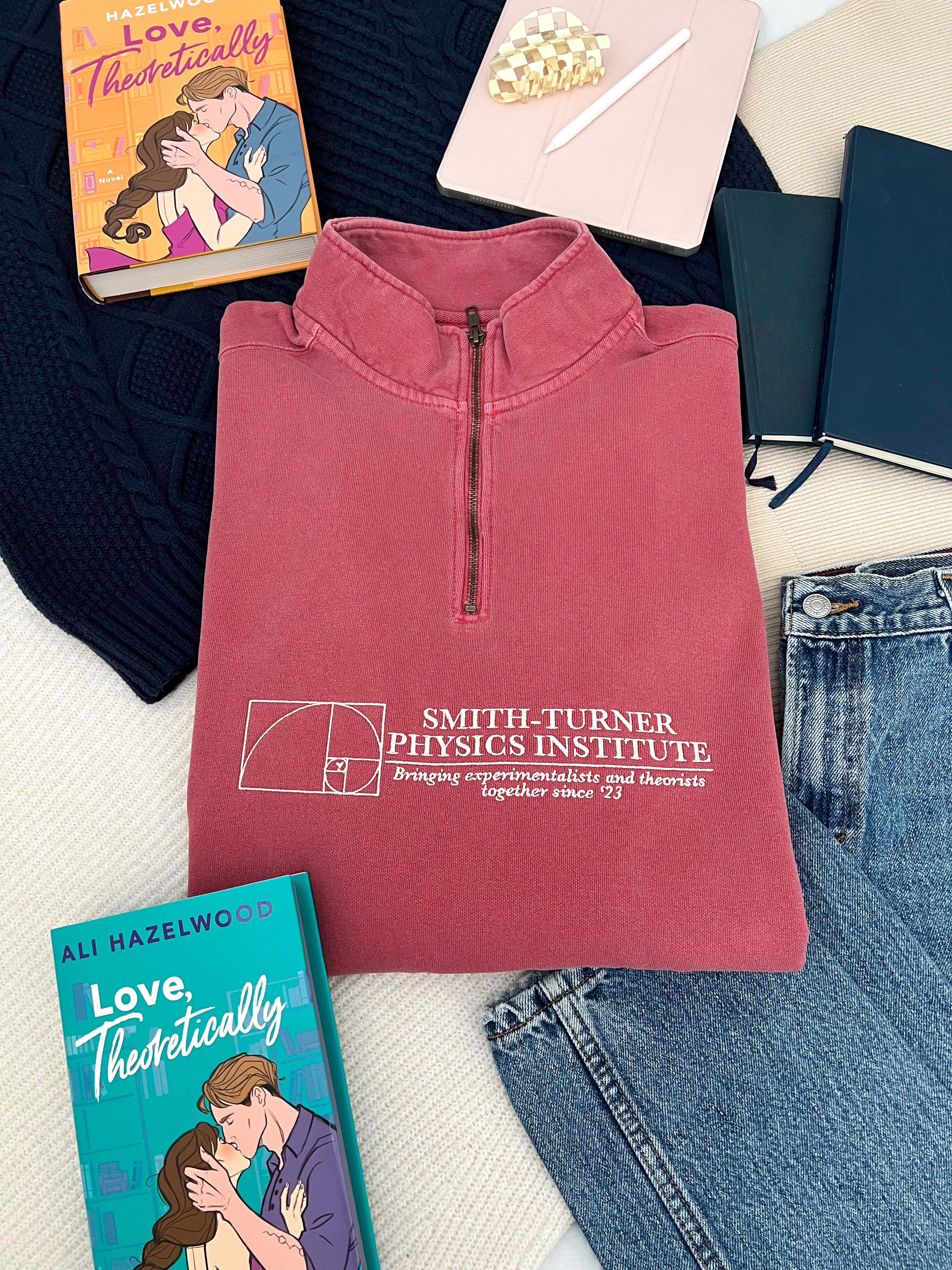 Smith-Turner Physics Institute Embroidered Quarter-Zip (Love, Theoretically)