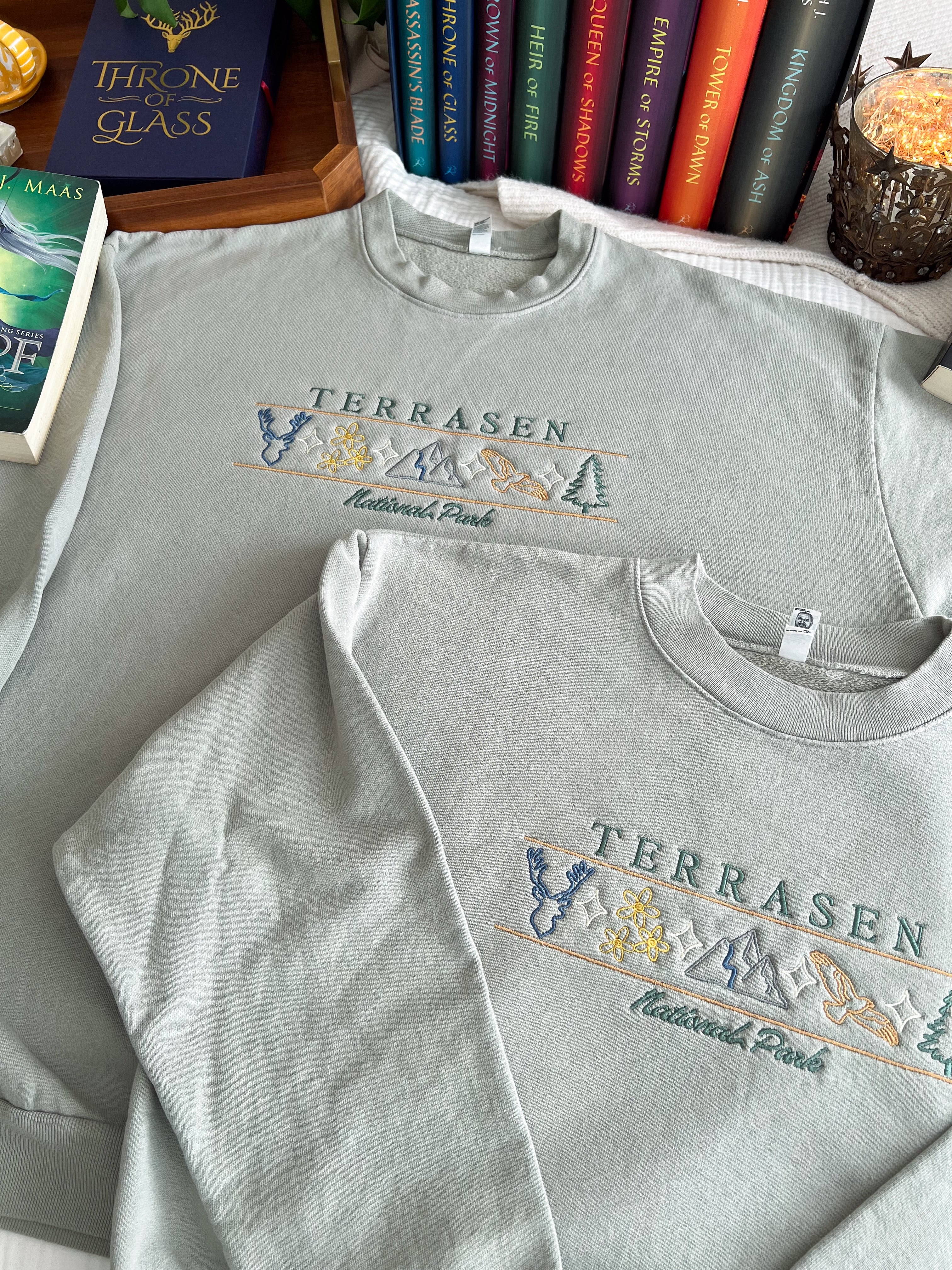 Terrasen National Park Embroidered Crewneck (Throne of Glass)