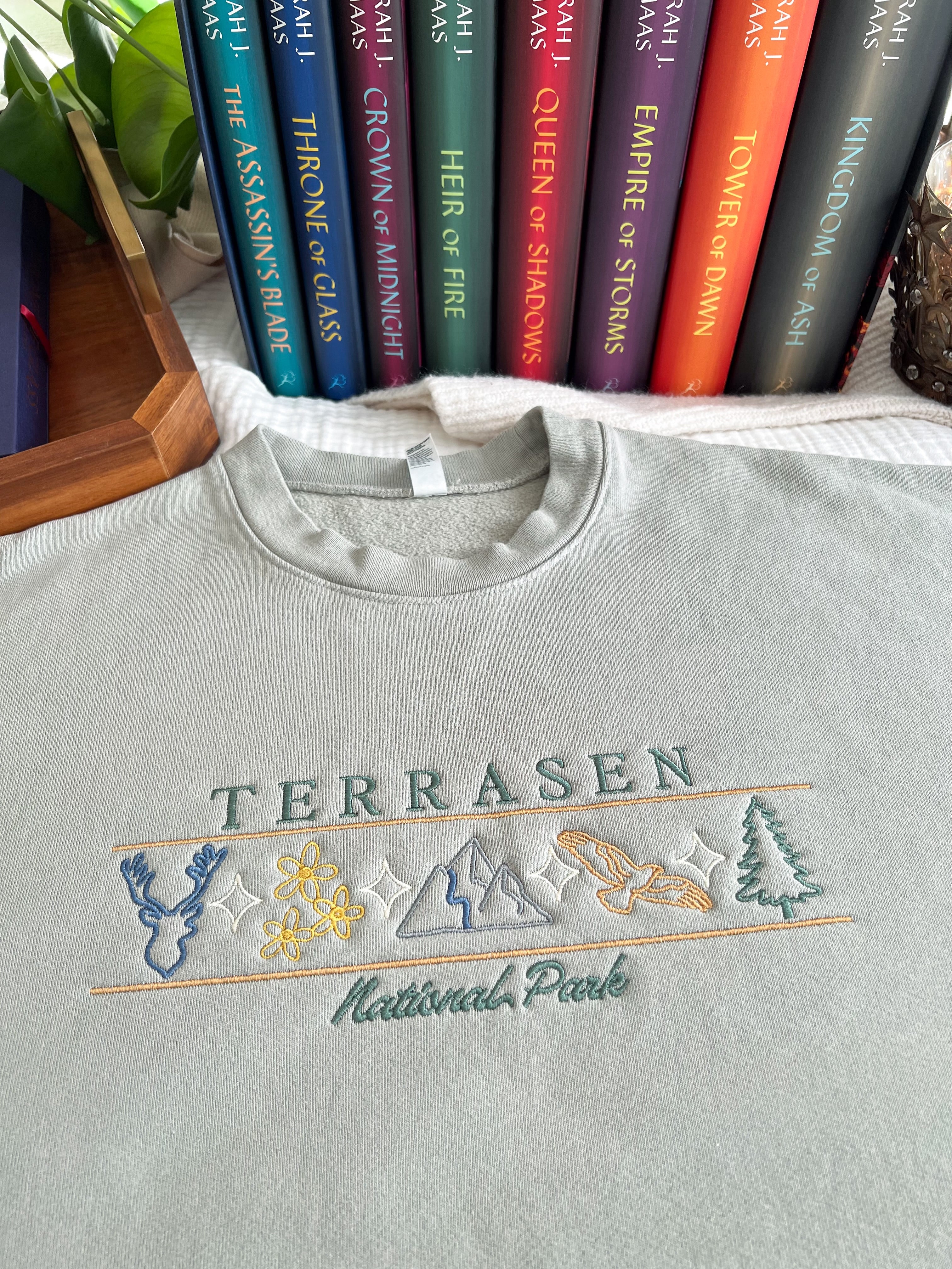 Terrasen National Park Embroidered Crewneck (Throne of Glass)