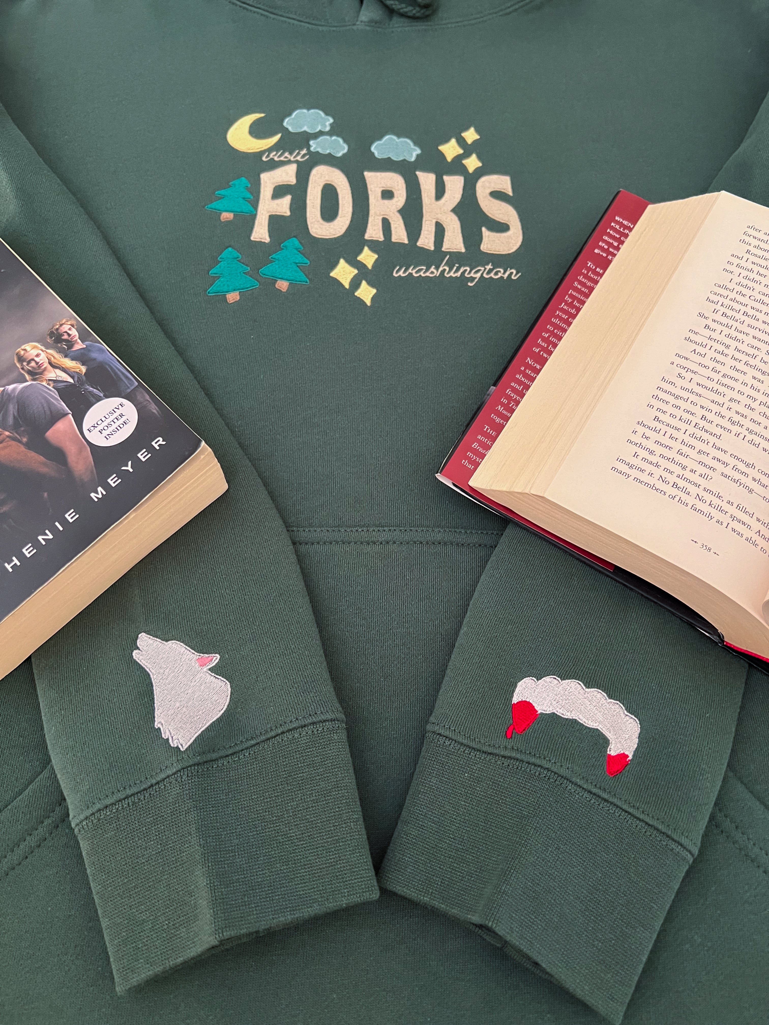 Visit Forks Washington Customizable Embroidered Hoodie