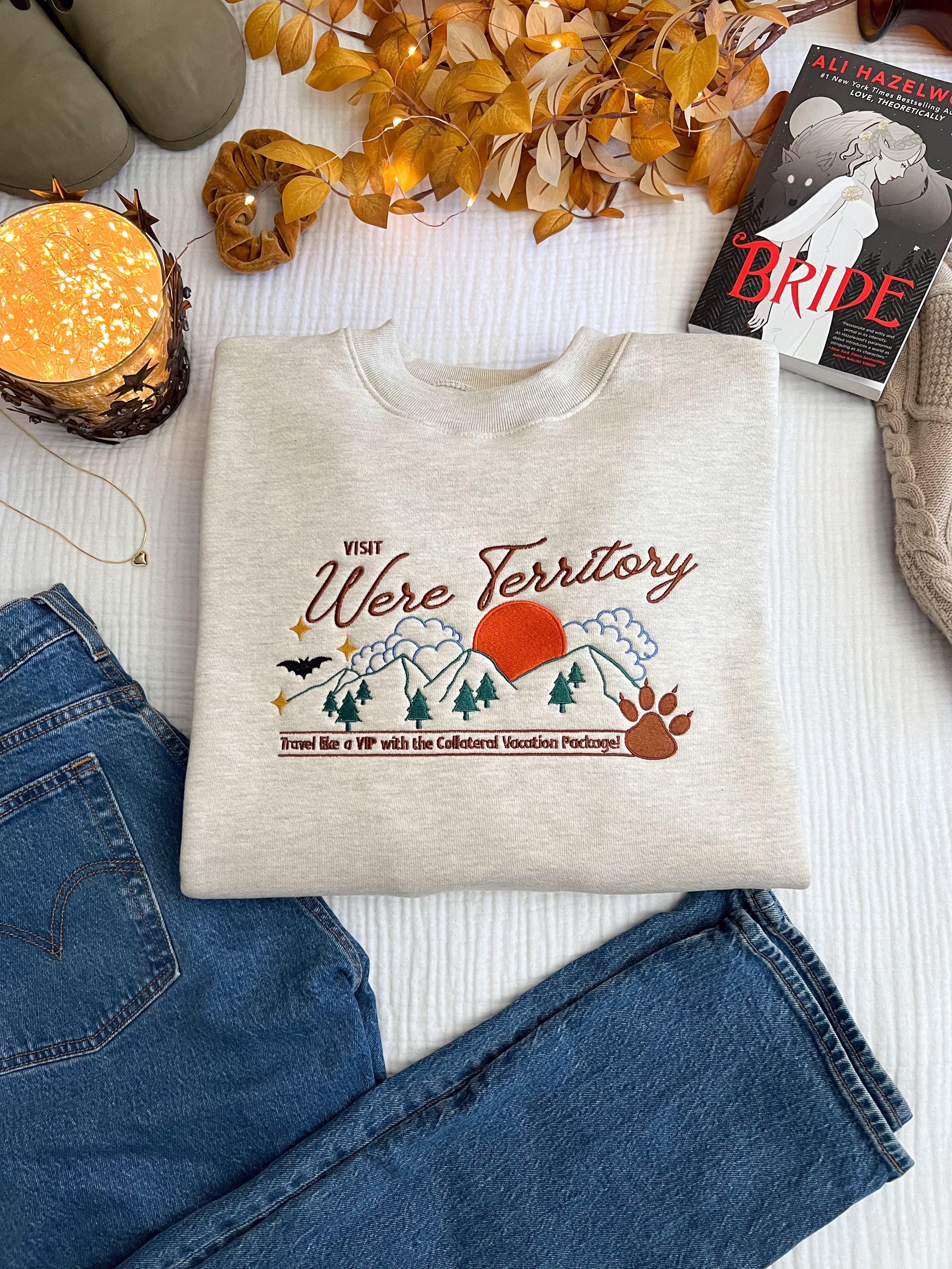Visit Were Territory Embroidered Crewneck (Bride)