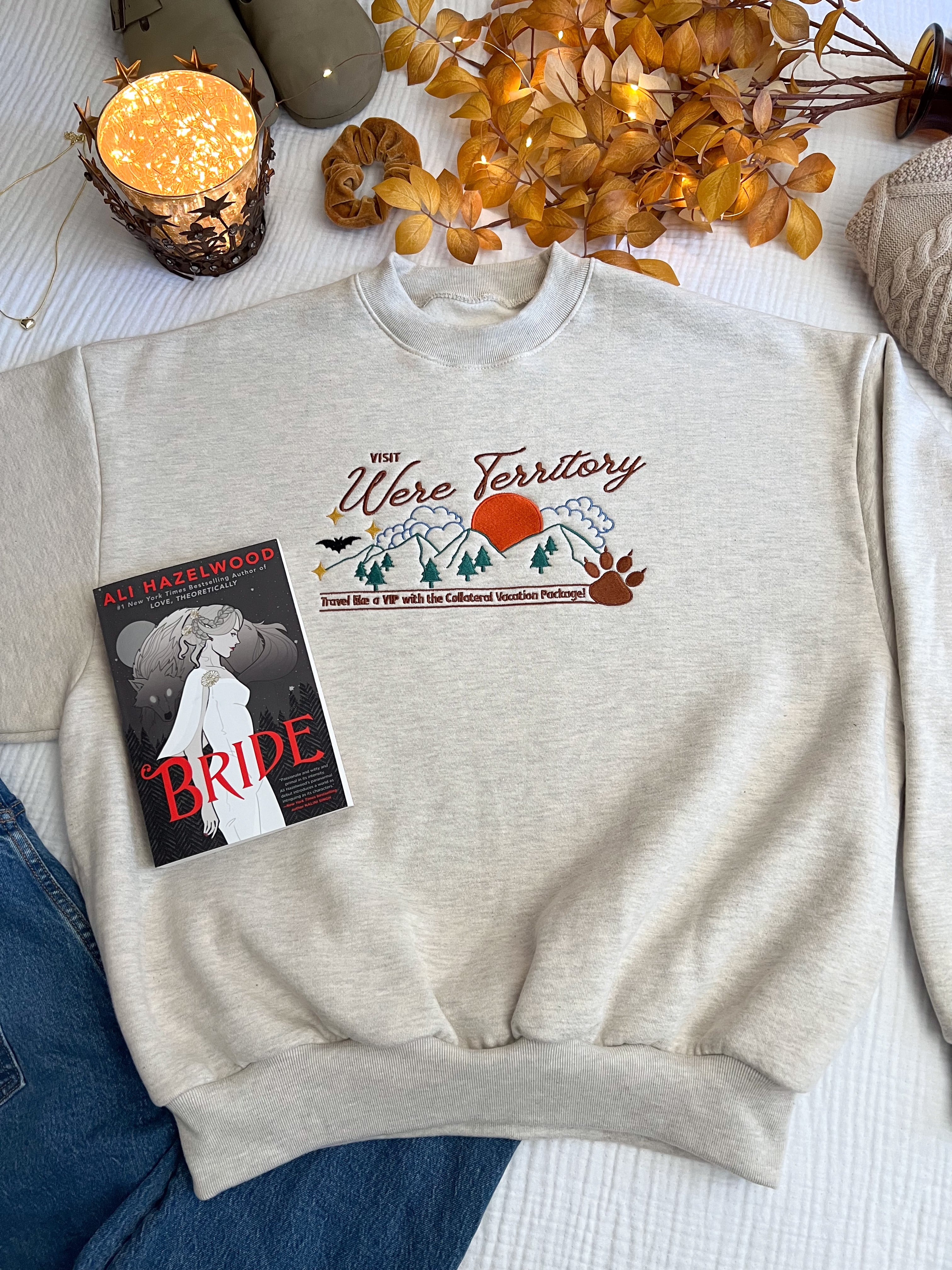 Visit Were Territory Embroidered Crewneck (Bride)