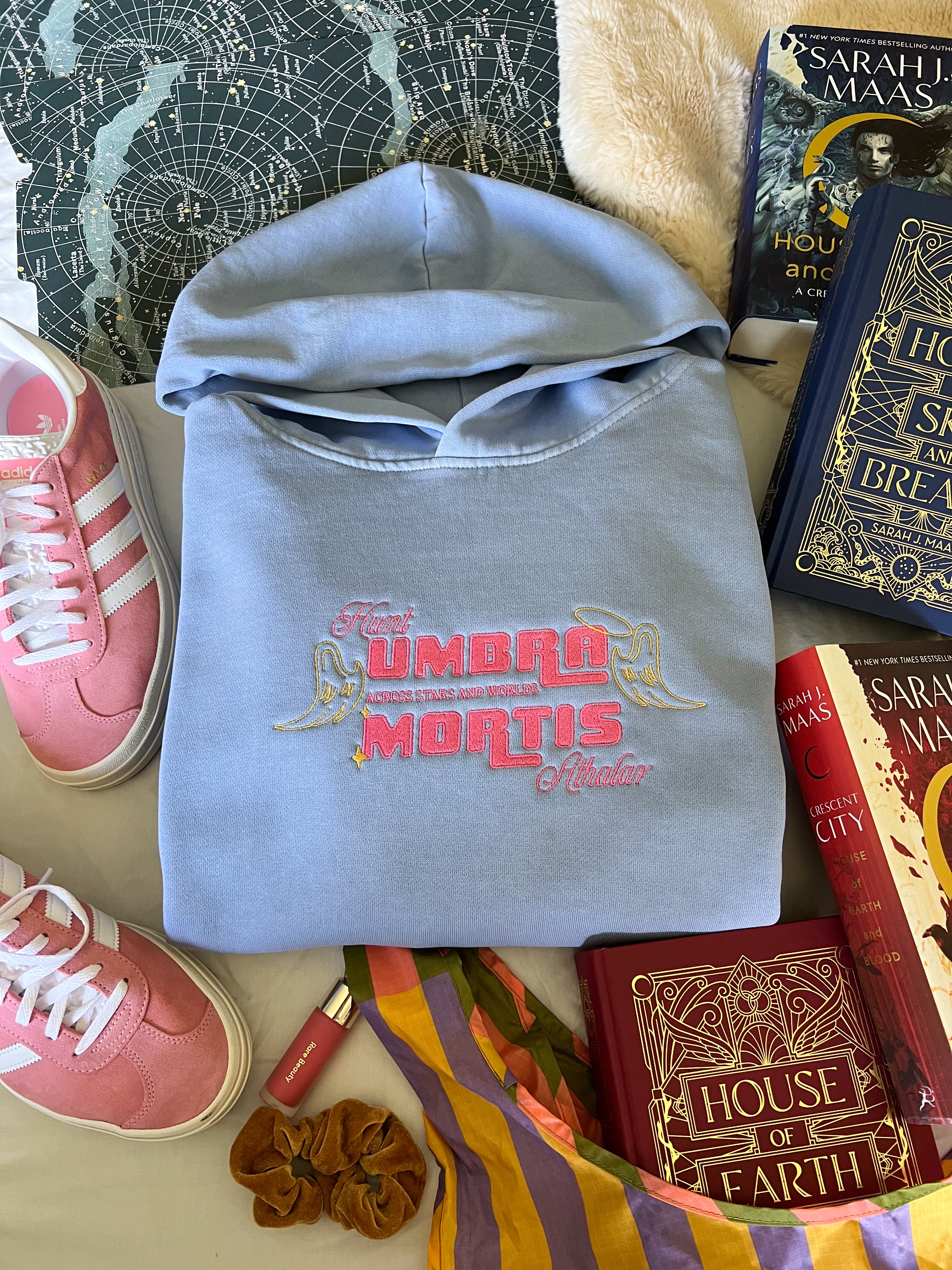 Umbra Mortis Embroidered Hoodie (Crescent City)