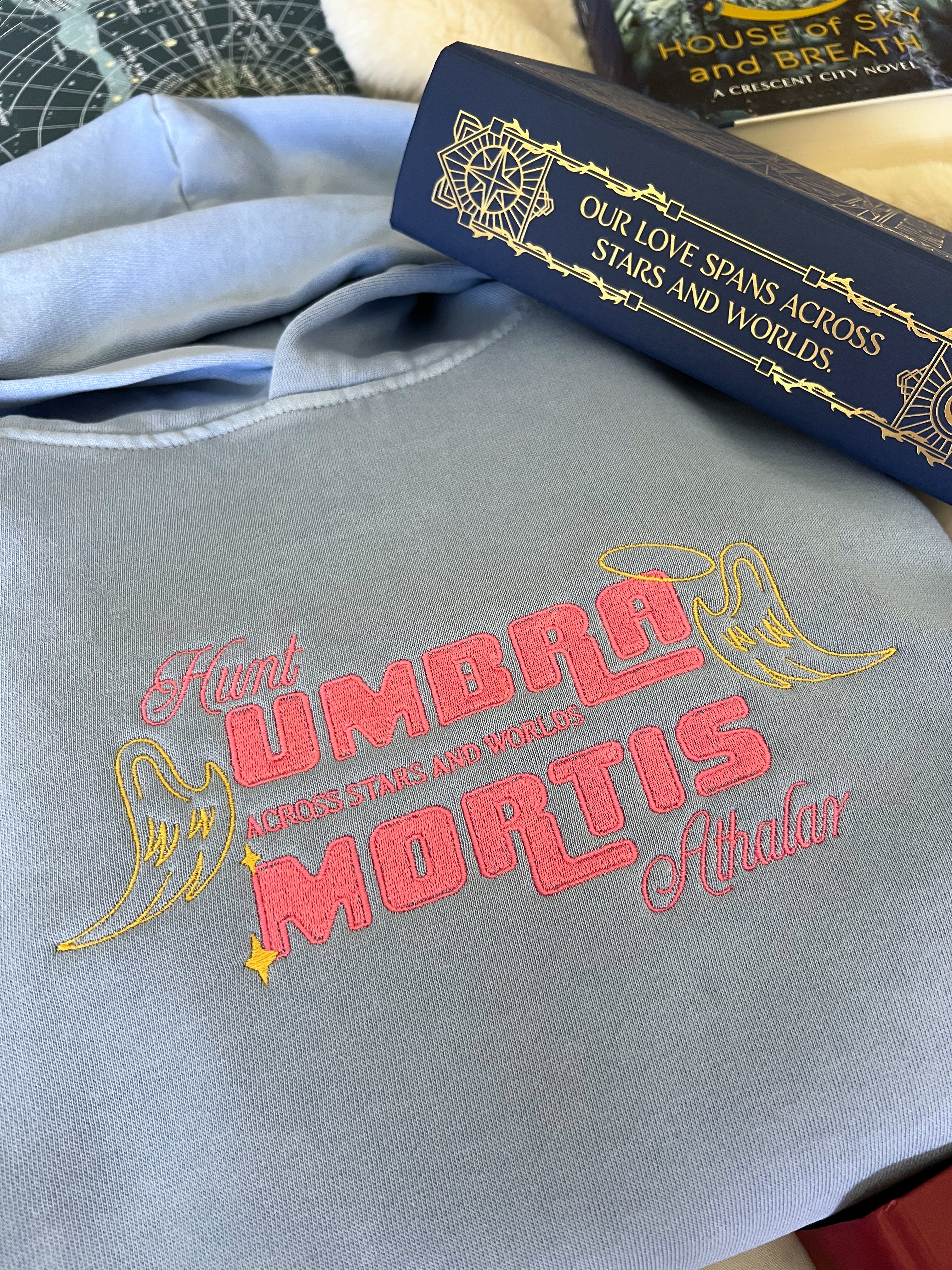 Umbra Mortis Embroidered Hoodie (Crescent City)