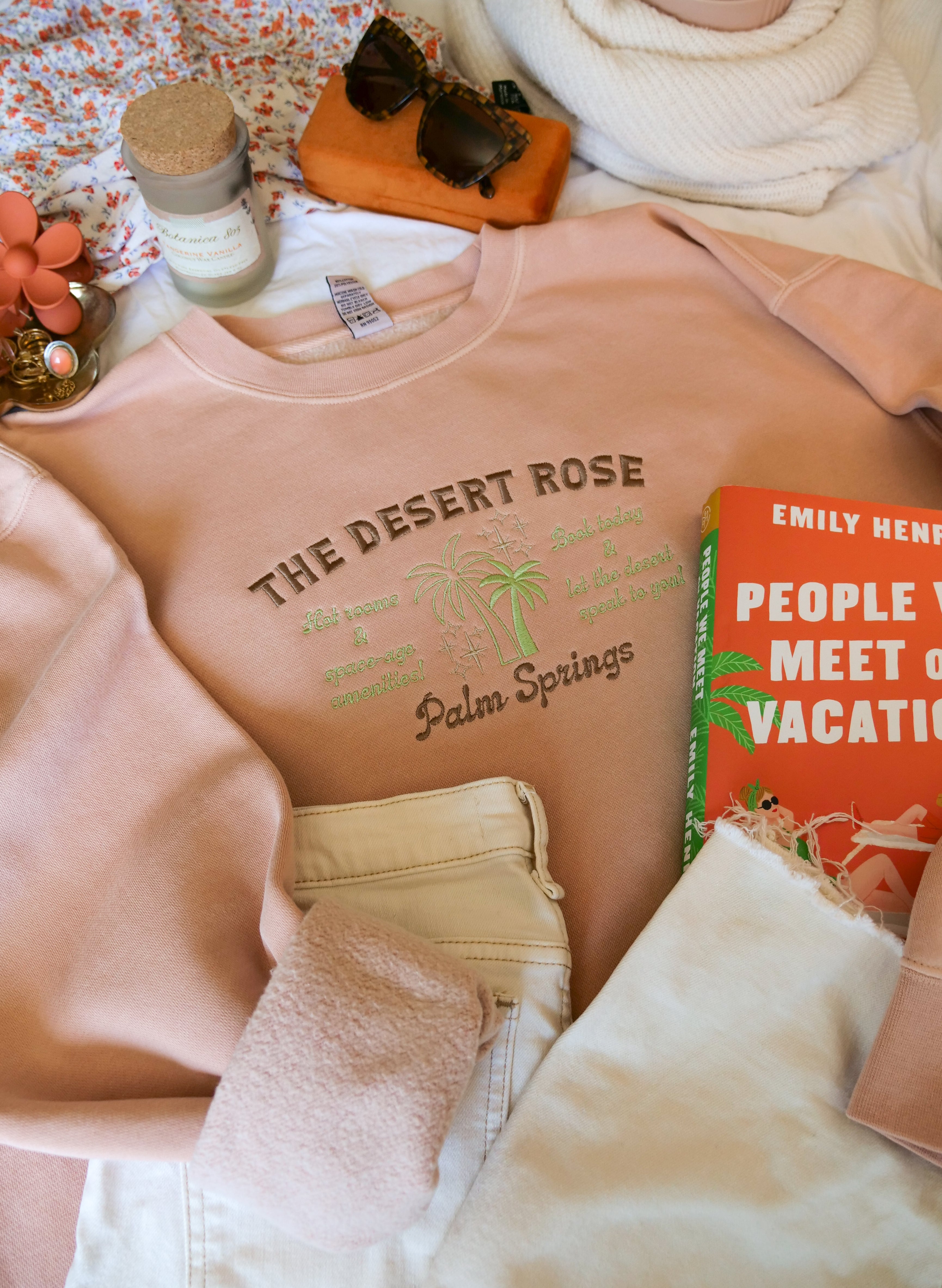 Desert Rose Inn Embroidered Crewneck