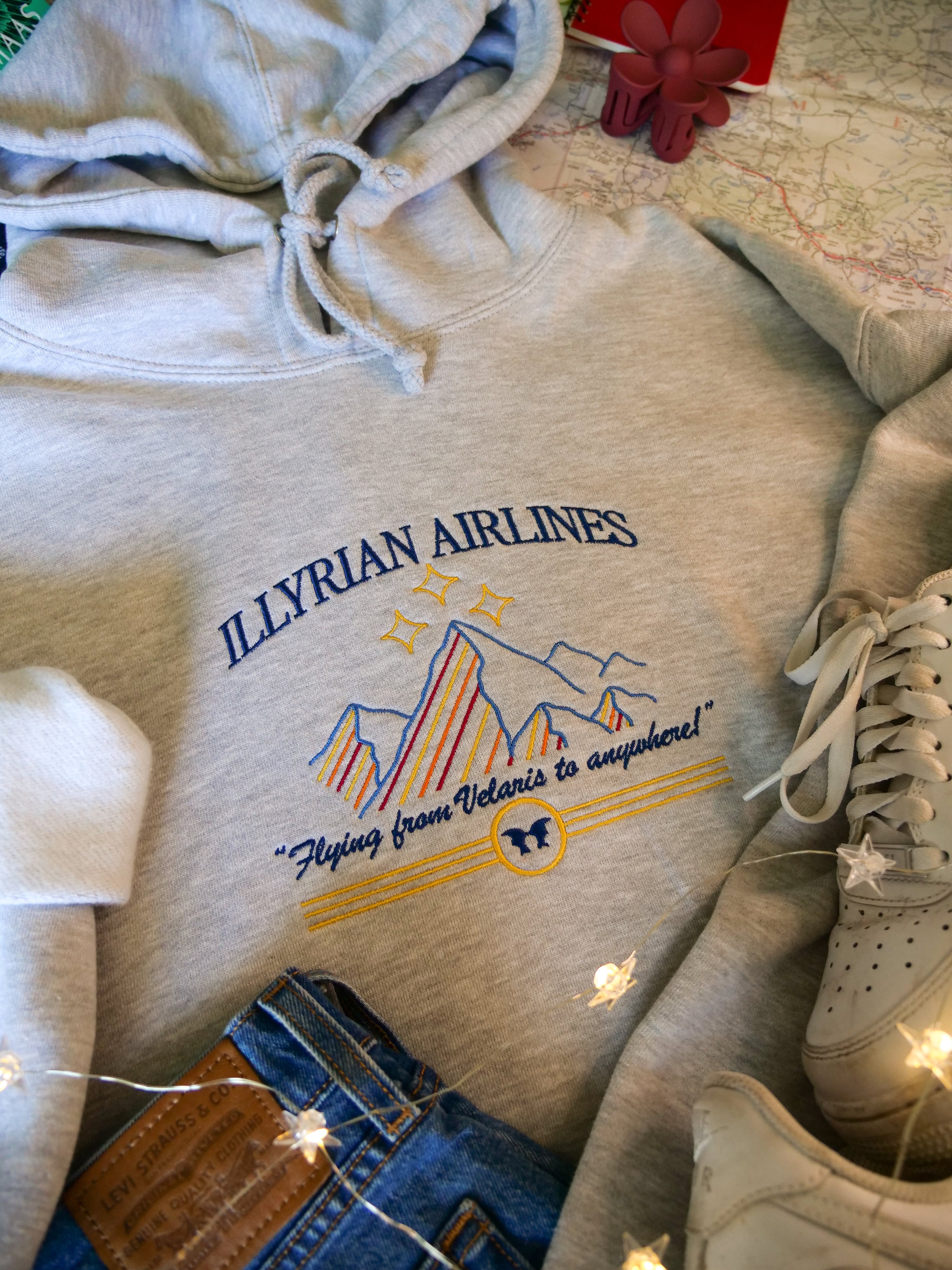 Illyrian Airlines Embroidered Hoodie (ACOTAR)