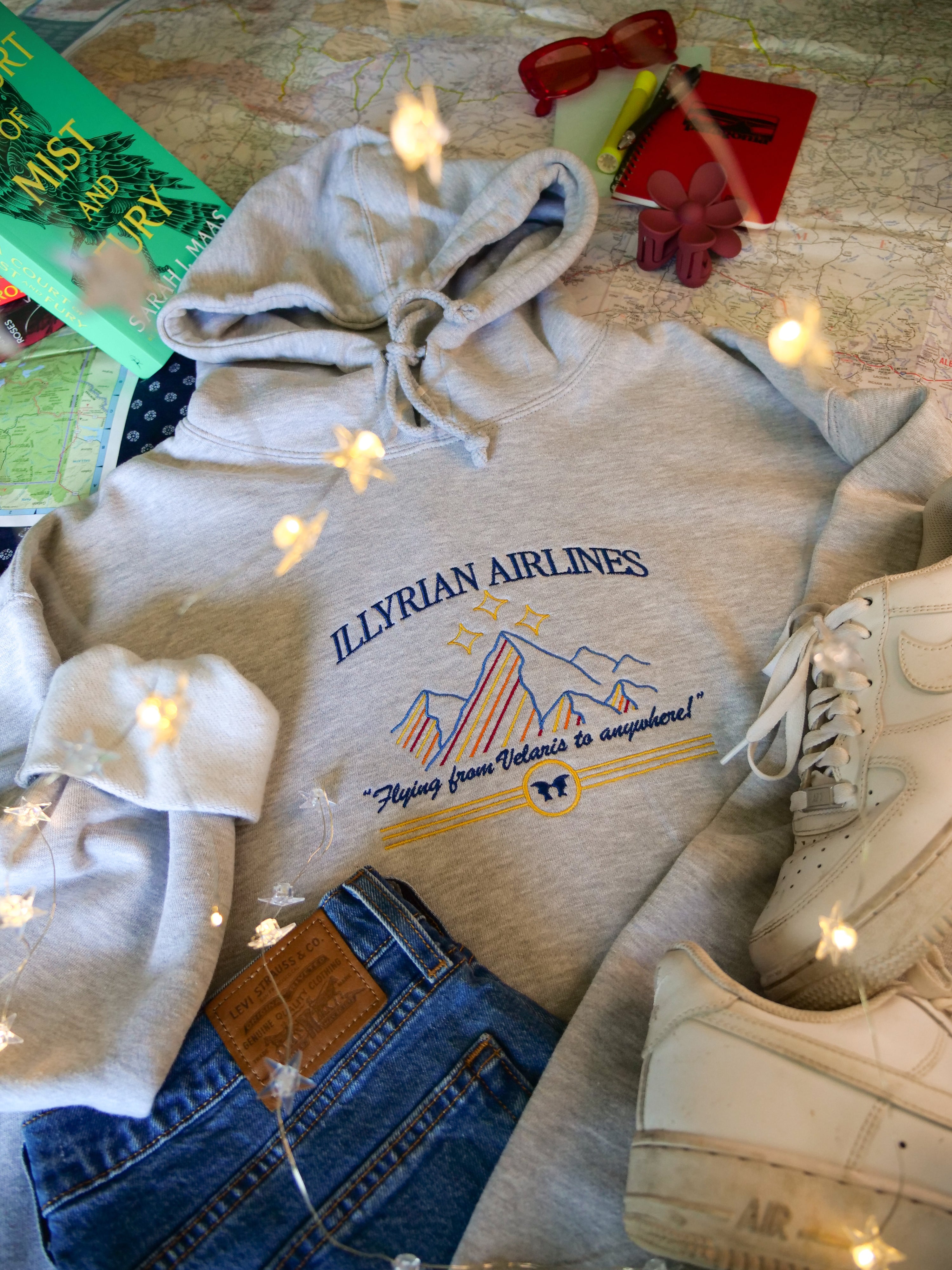 Illyrian Airlines Embroidered Hoodie (ACOTAR)