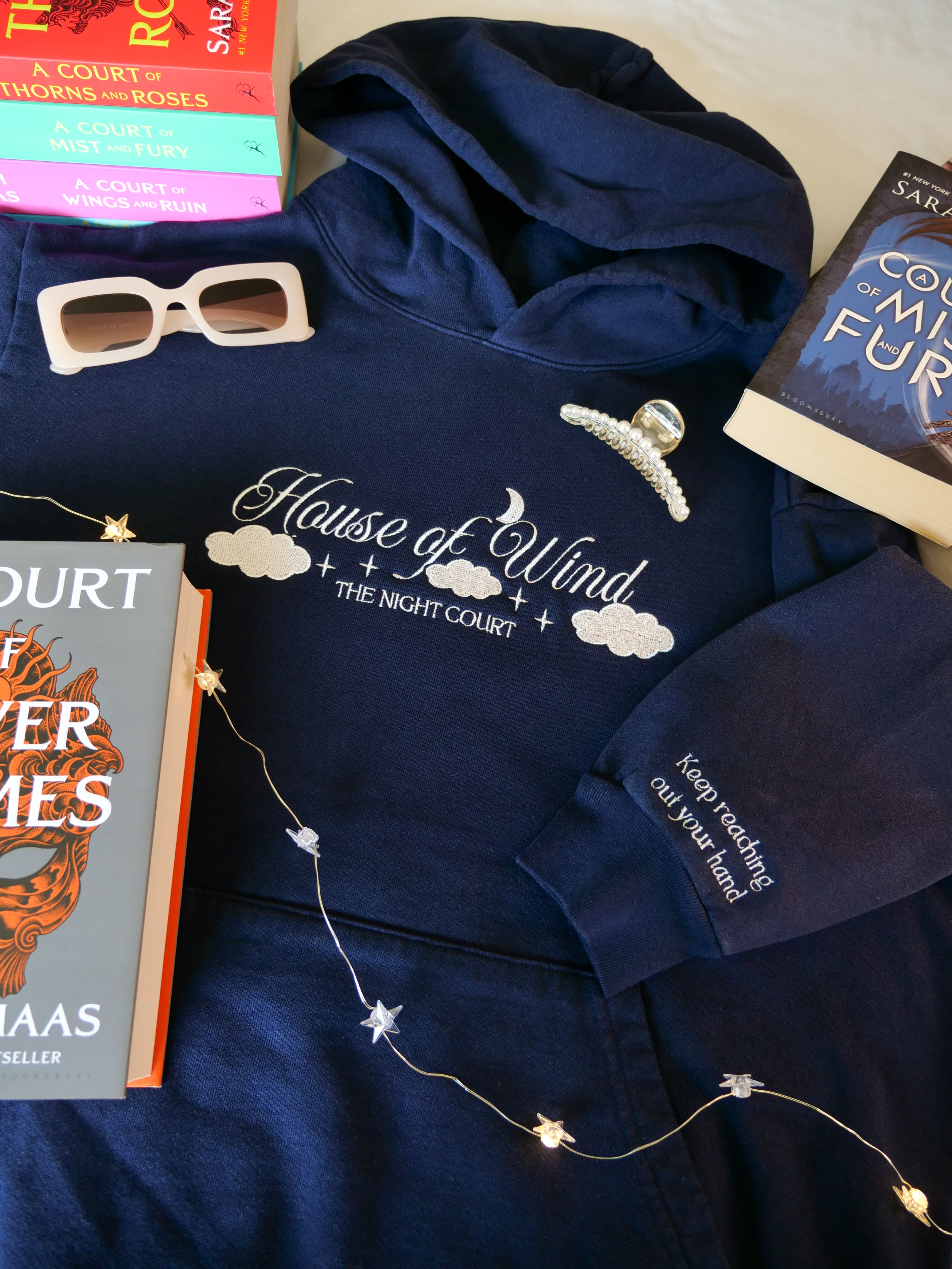 House of Wind ACOTAR Sarah J. Maas Embroidered Hoodie