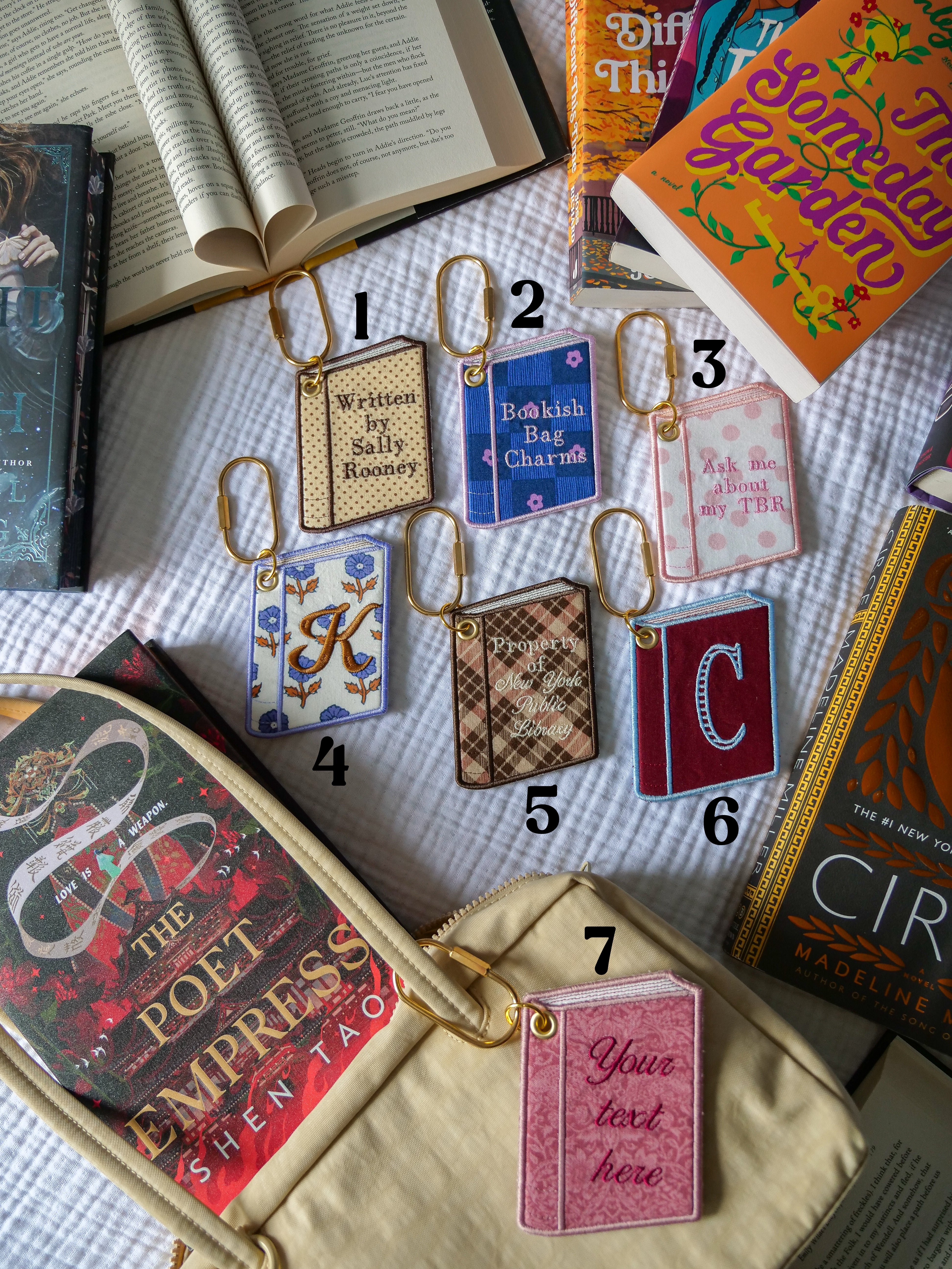 Personalized Book Bag Charms