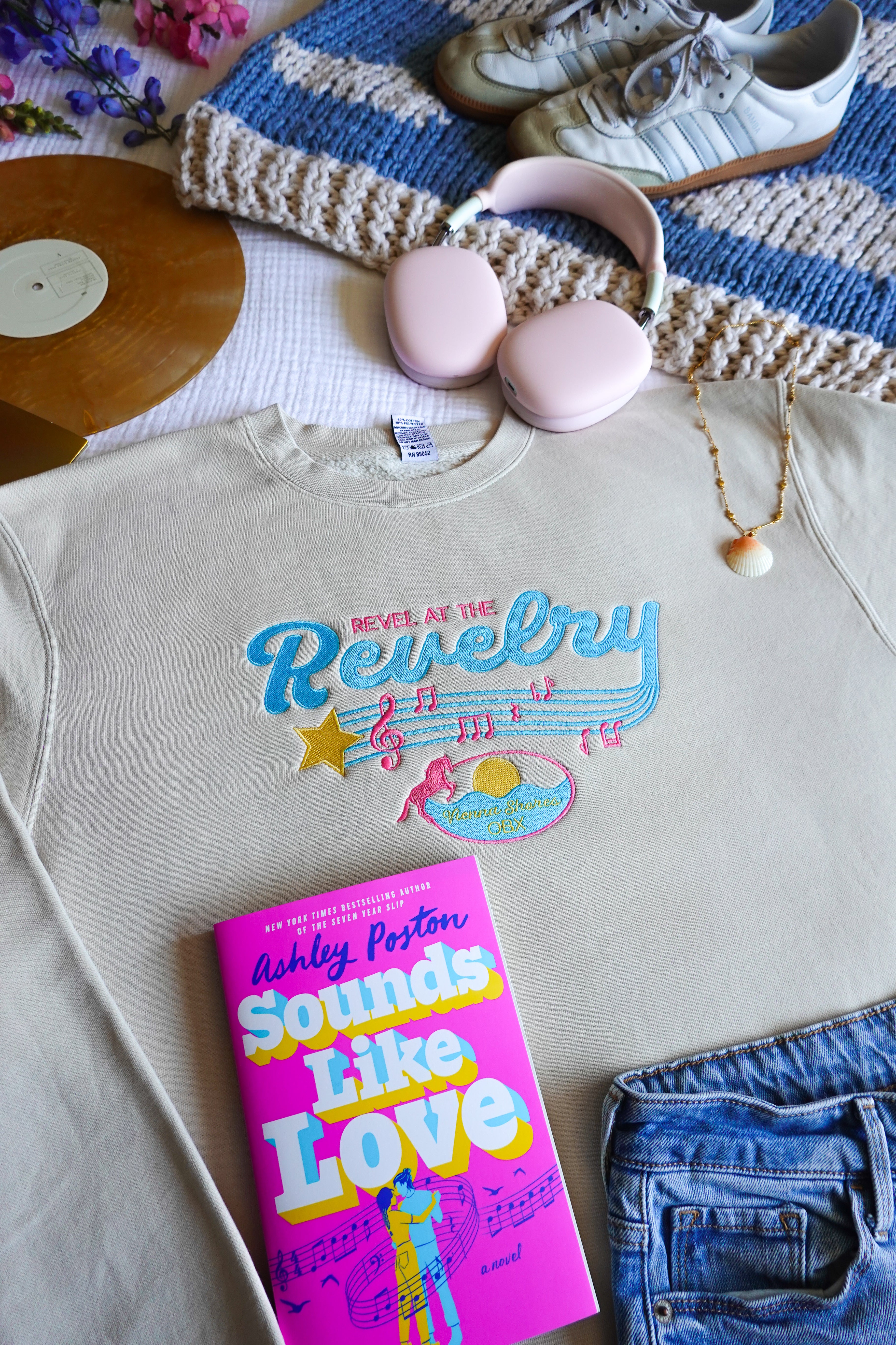 Revel at the Revelry Embroidered Crewneck (Sounds Like Love)
