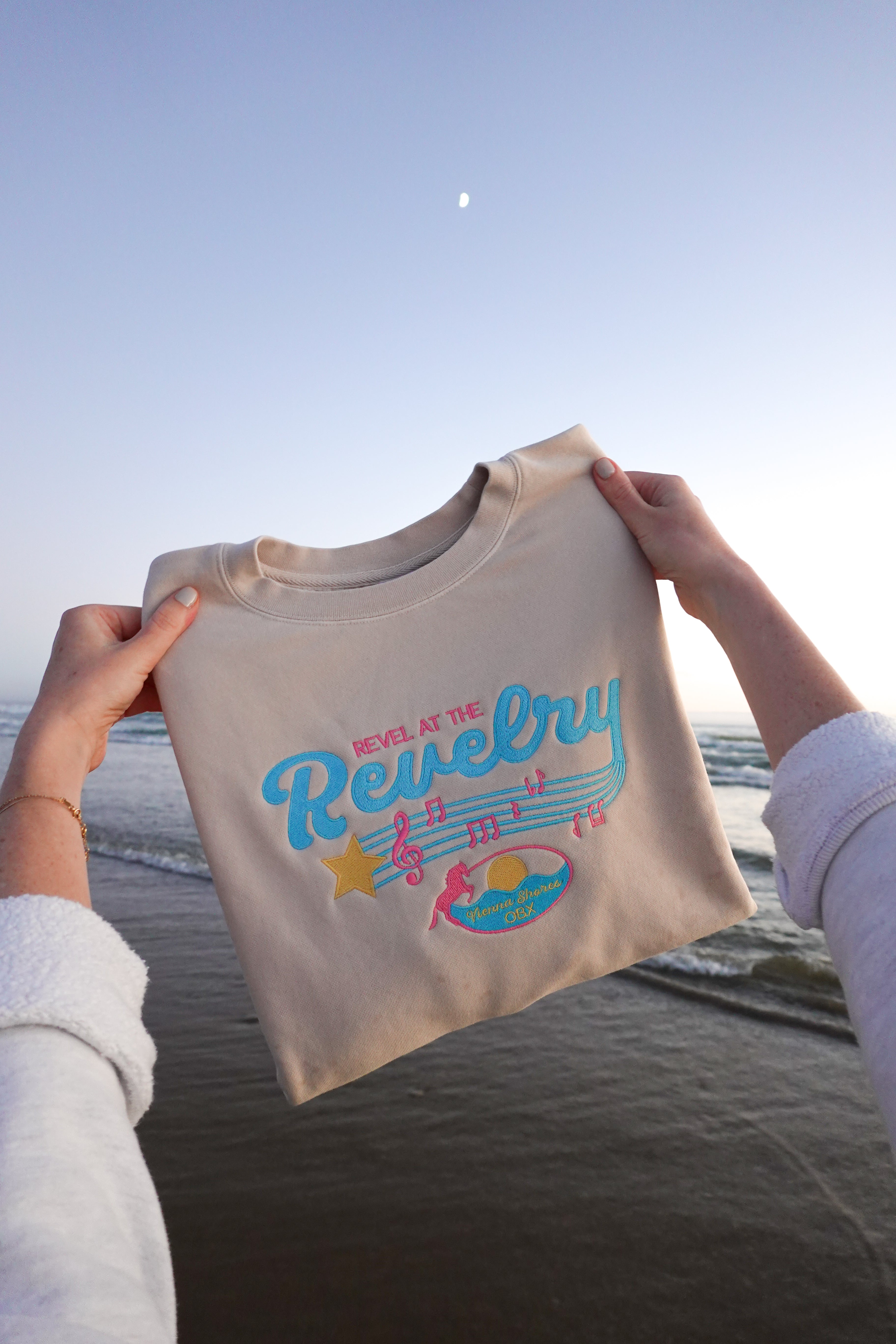 Revel at the Revelry Embroidered Crewneck (Sounds Like Love)