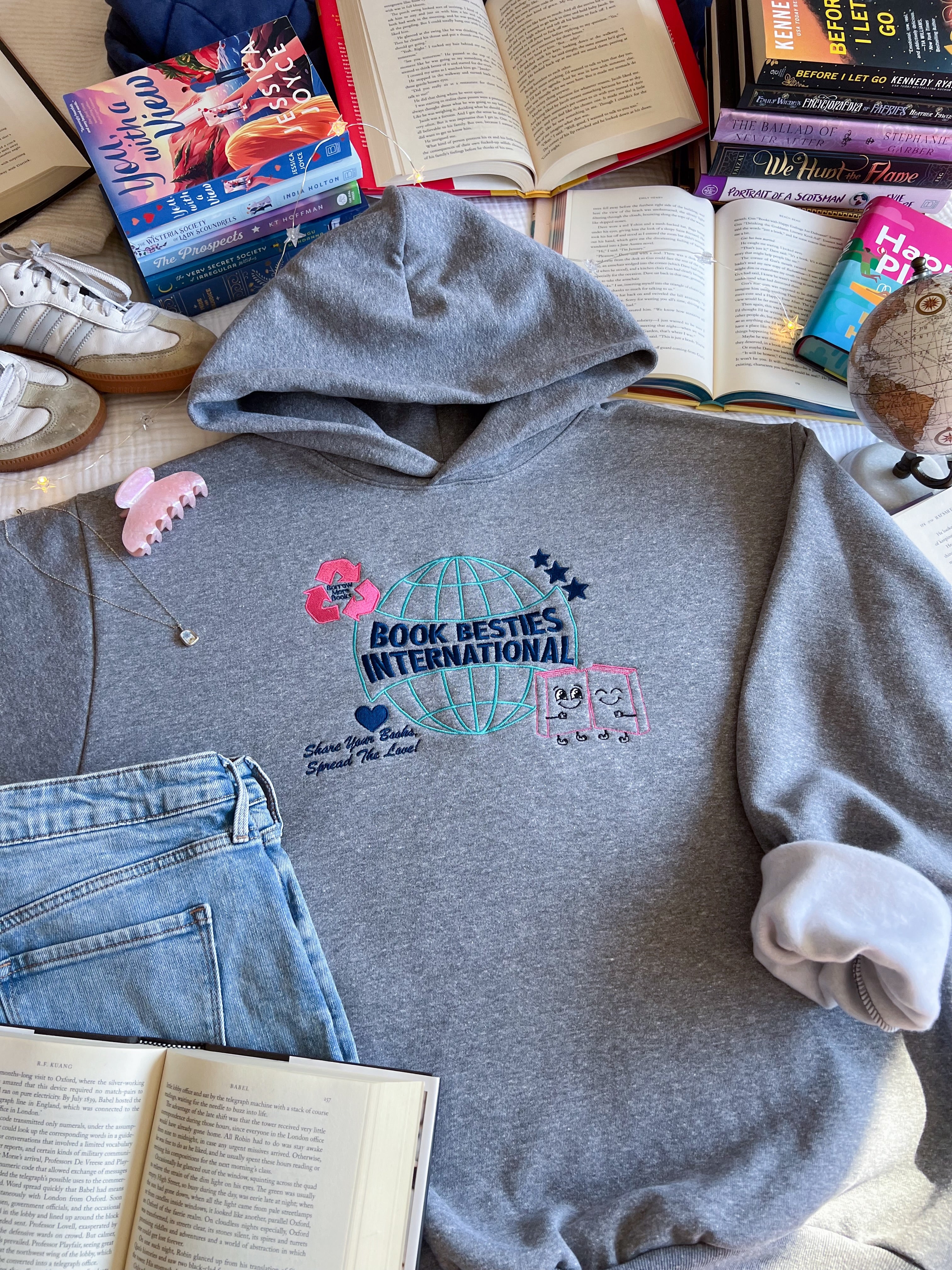 Book Besties International Embroidered Hoodie