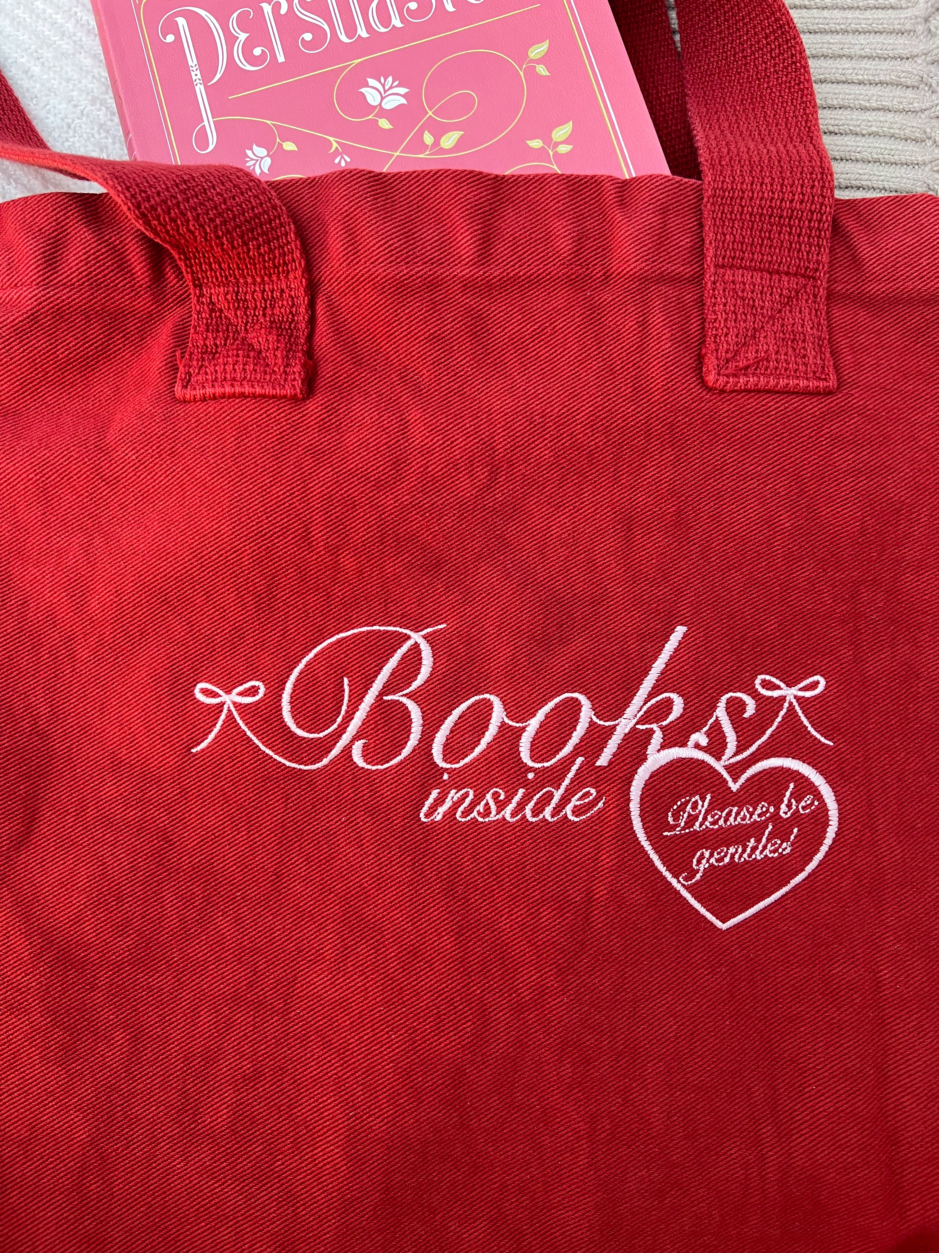 Books Inside (Please Be Gentle) Tote Bag