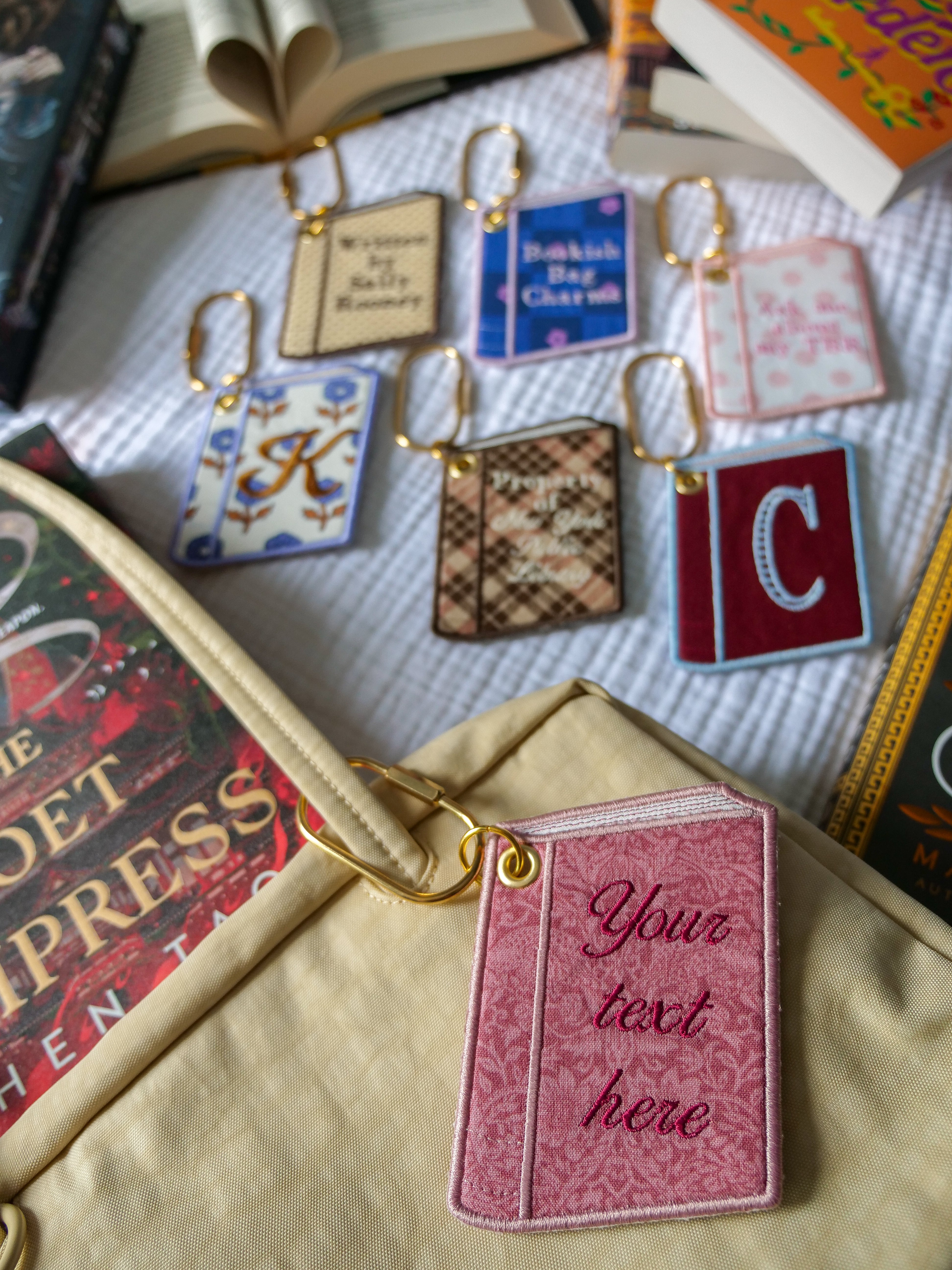 Personalized Book Bag Charms