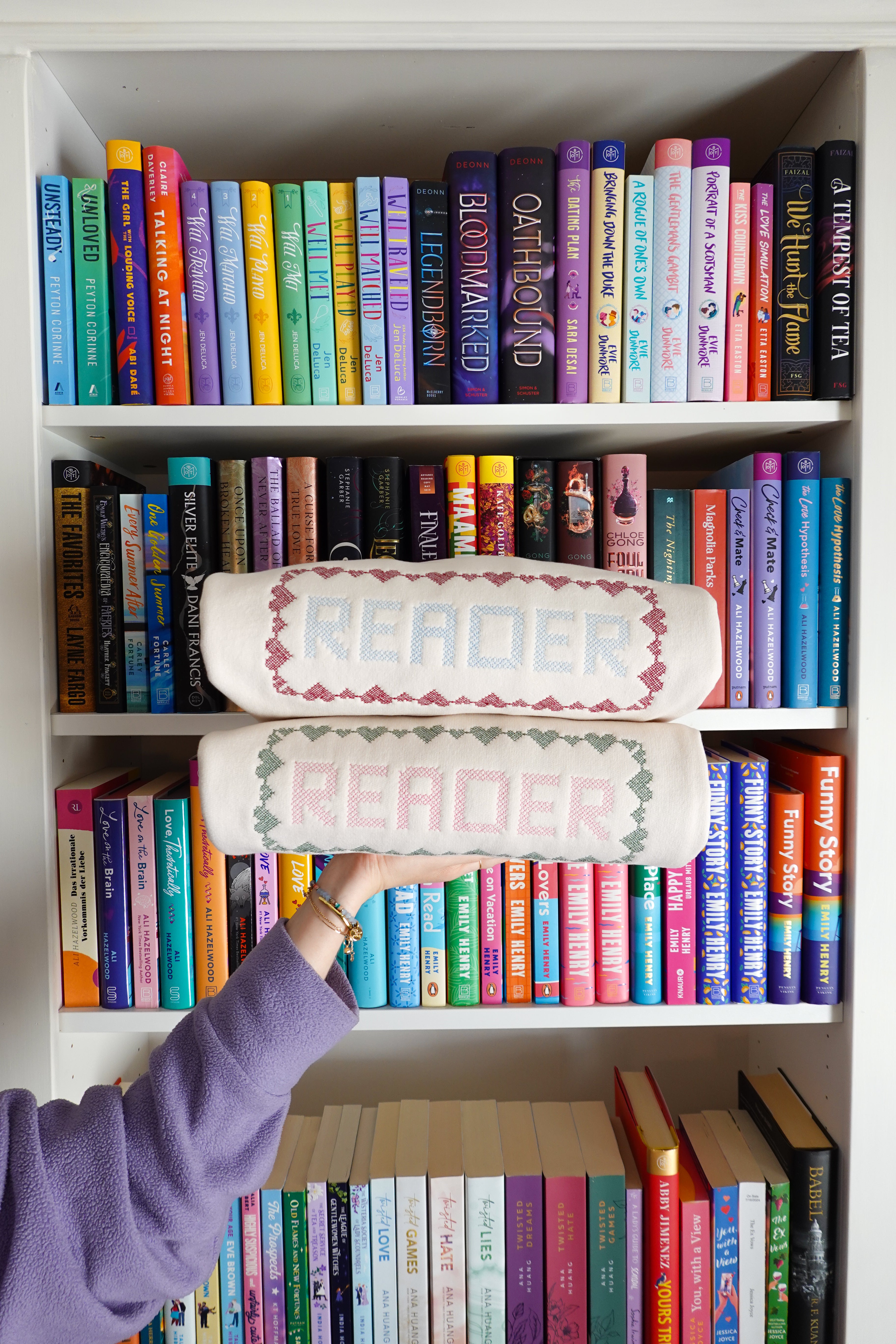 Reader Cross-Stitch Embroidered Crewneck