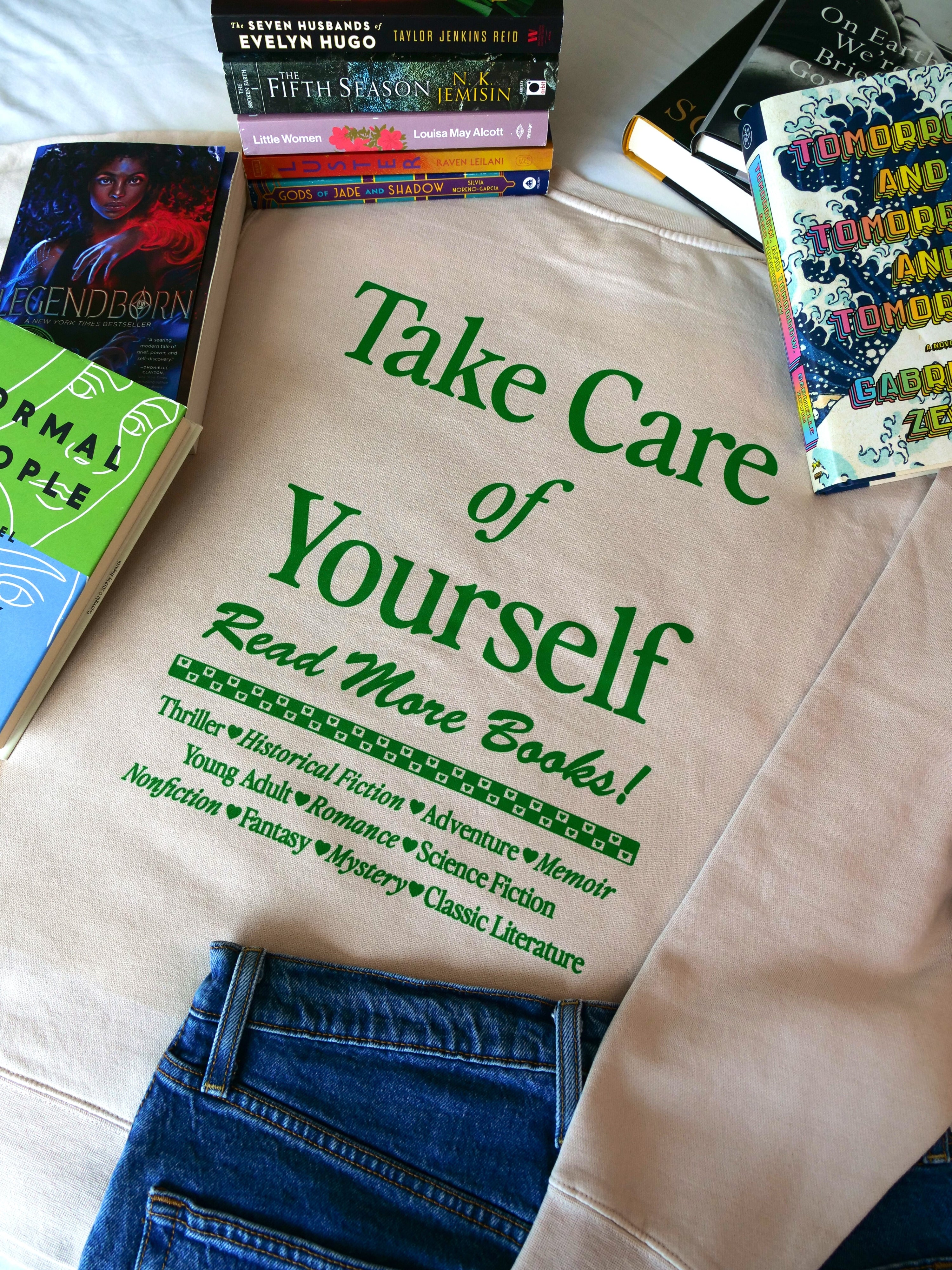 Take Care of Yourself / Read More Books Crewneck