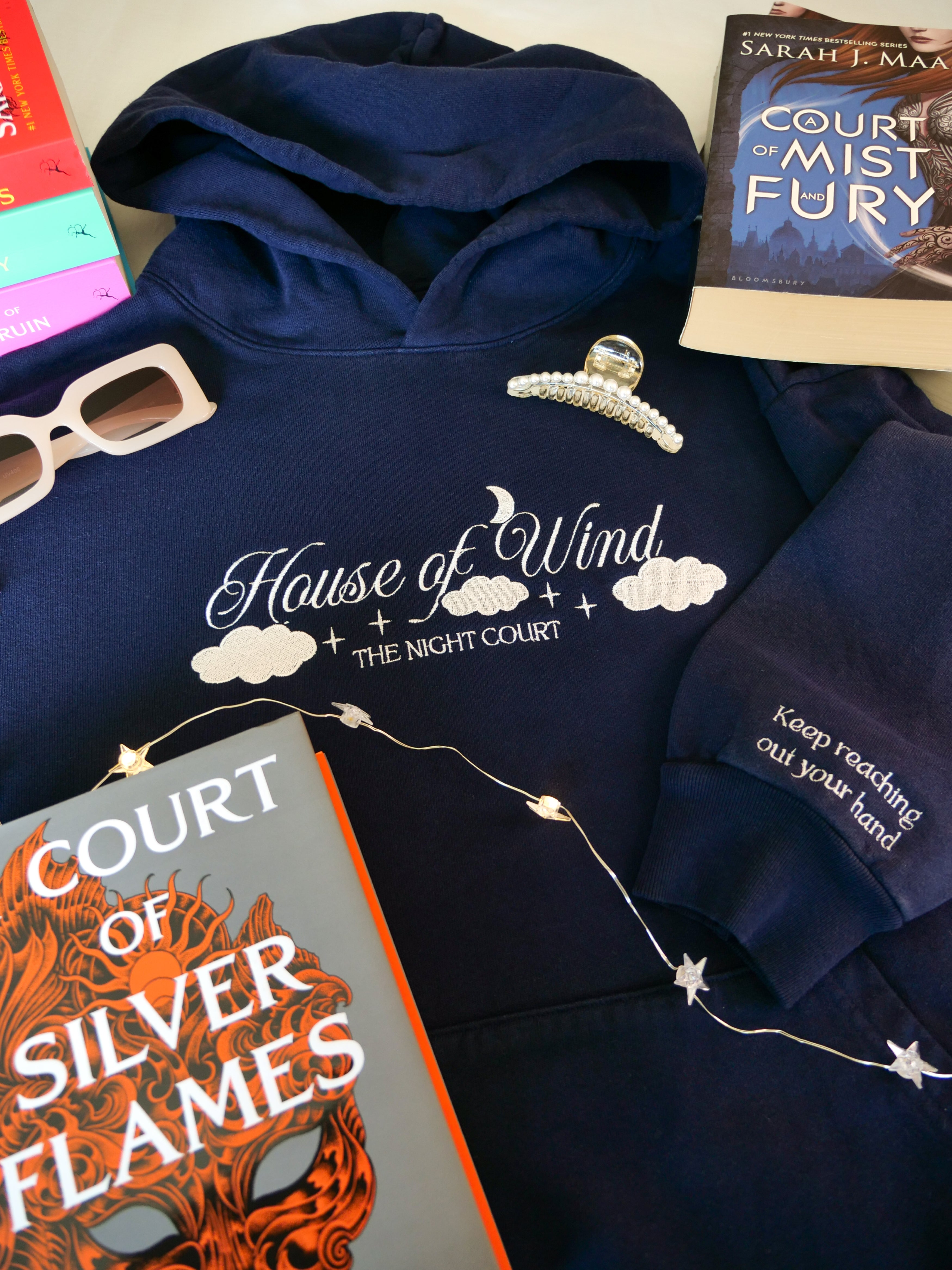 House of Wind ACOTAR Sarah J. Maas Embroidered Hoodie